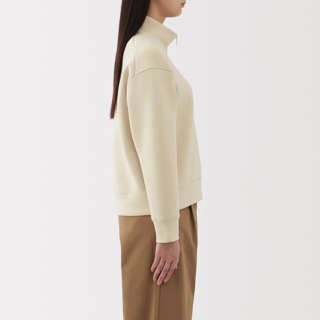 Women's Double Knitted Half Zip Sweatshirt