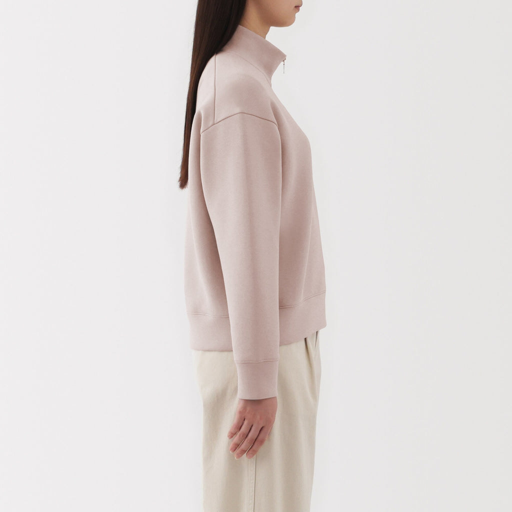 Women's Double Knitted Half Zip Sweatshirt