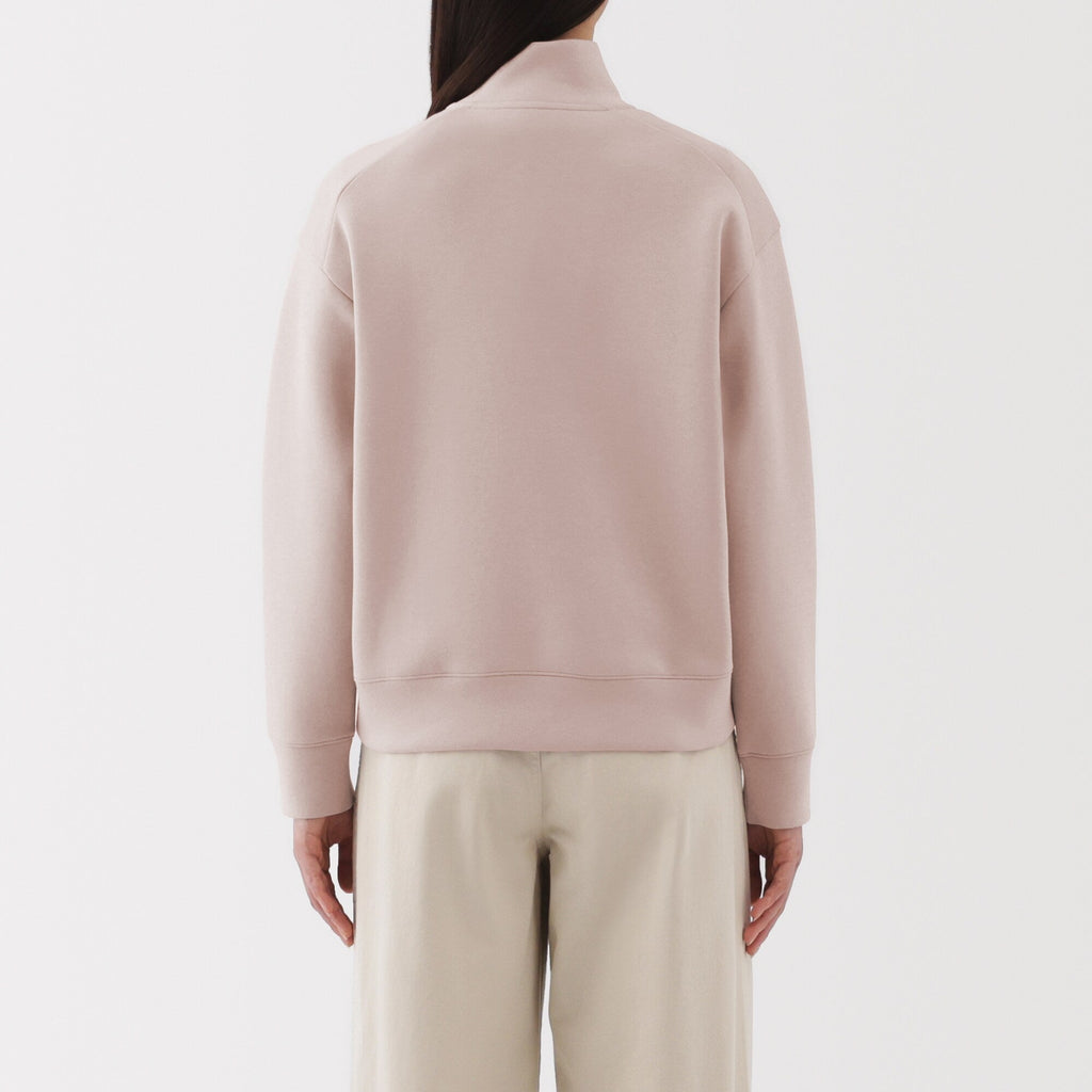 Women's Double Knitted Half Zip Sweatshirt