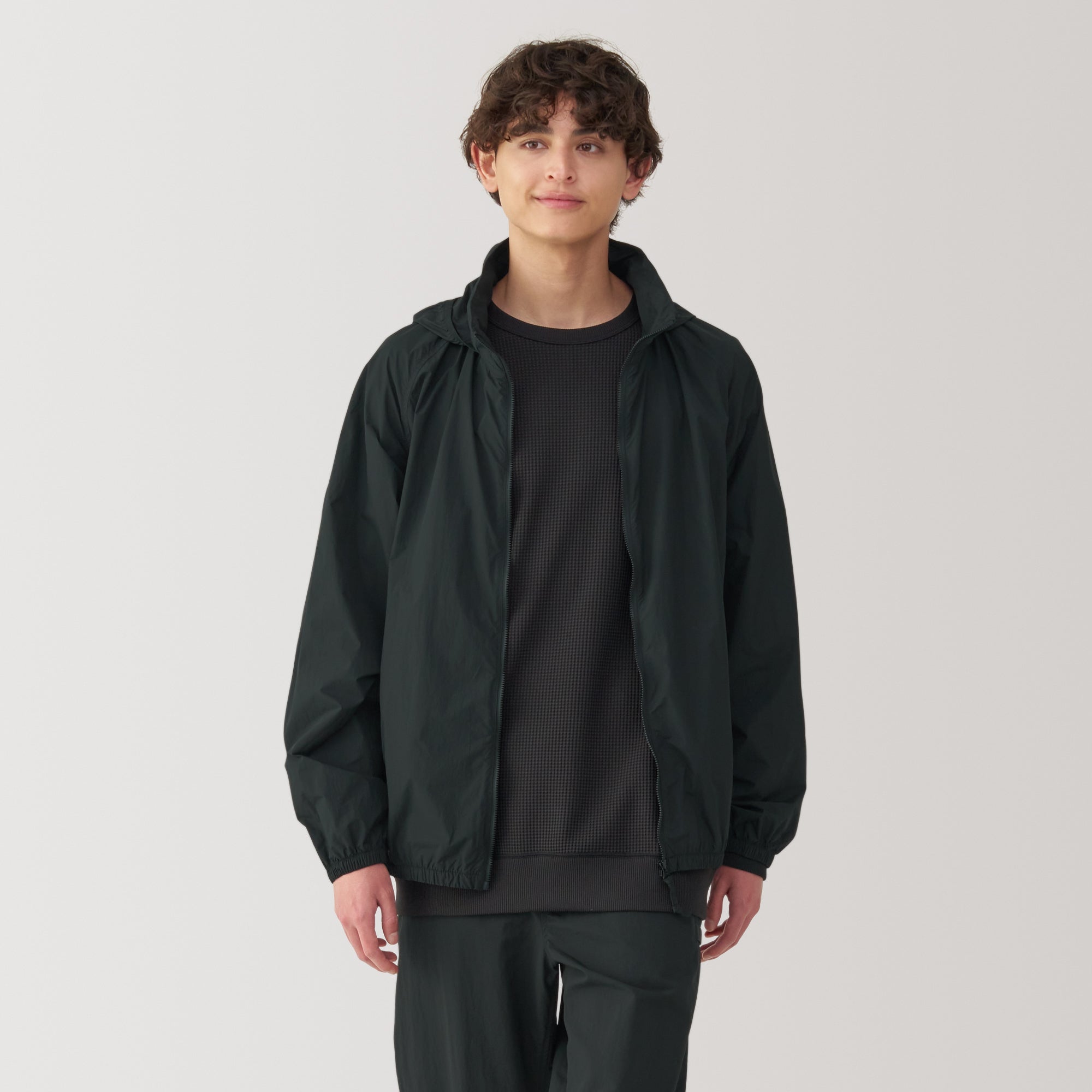 Men's Water Repellent Nylon Packable Windbreaker