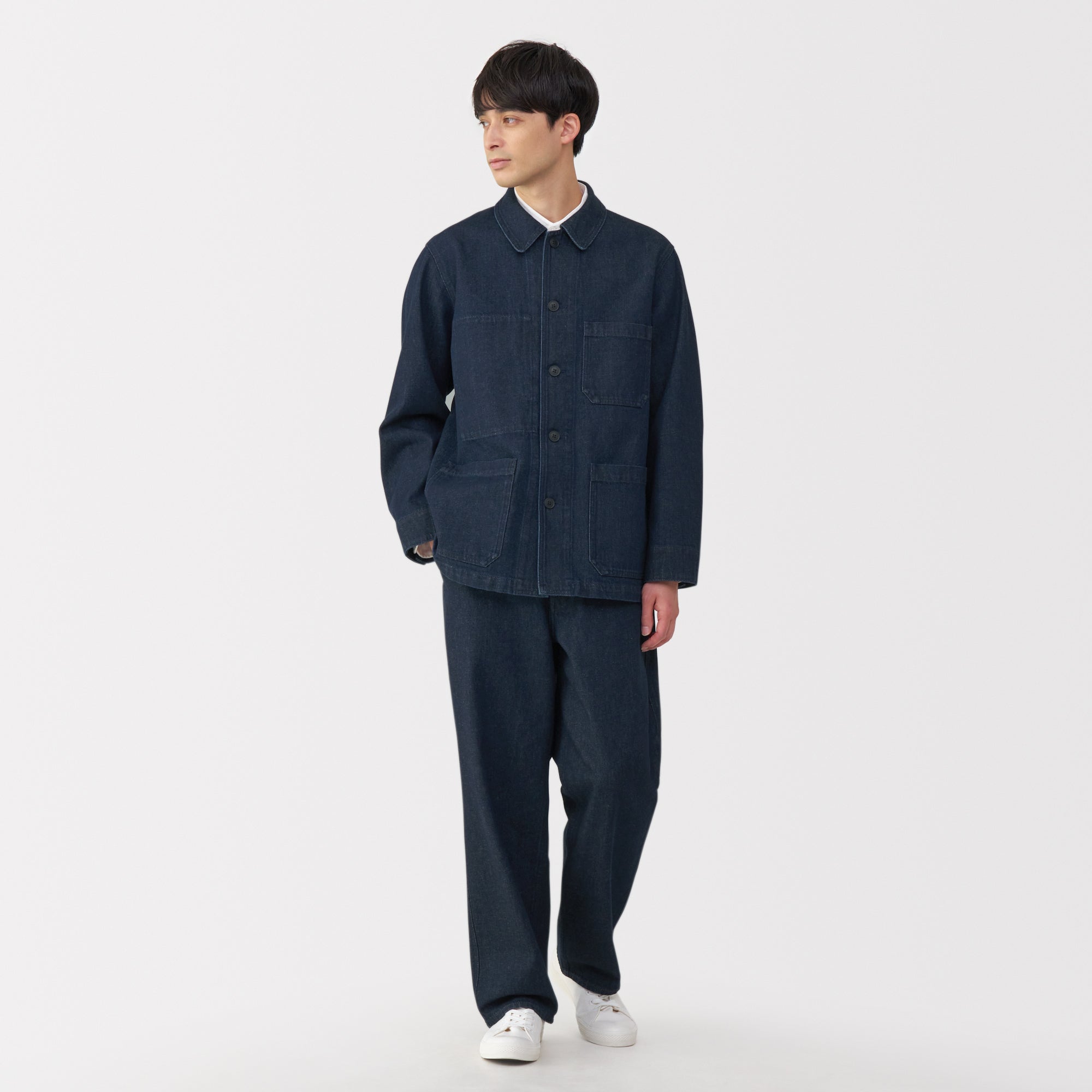 Men's Kapok Blend Denim Coverall Jacket