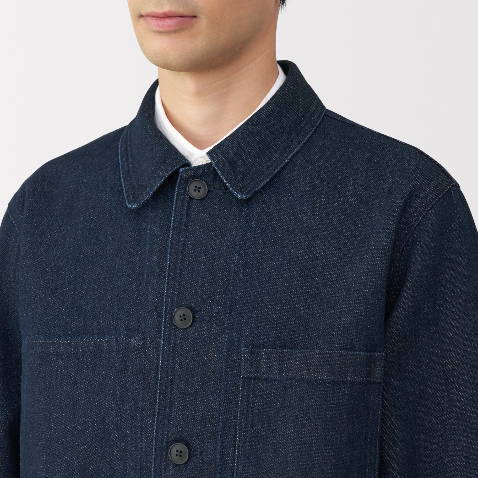 Men's Kapok Blend Denim Coverall Jacket