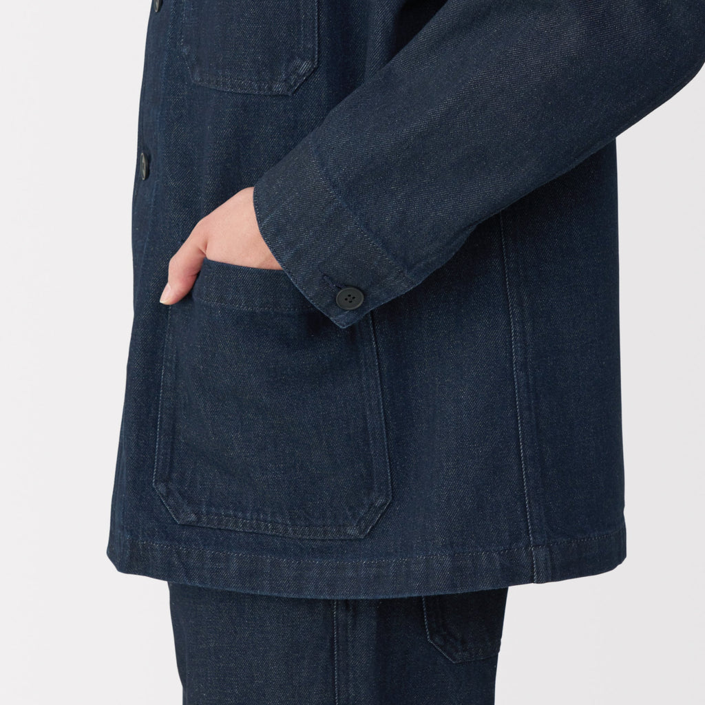Men's Kapok Blend Denim Coverall Jacket