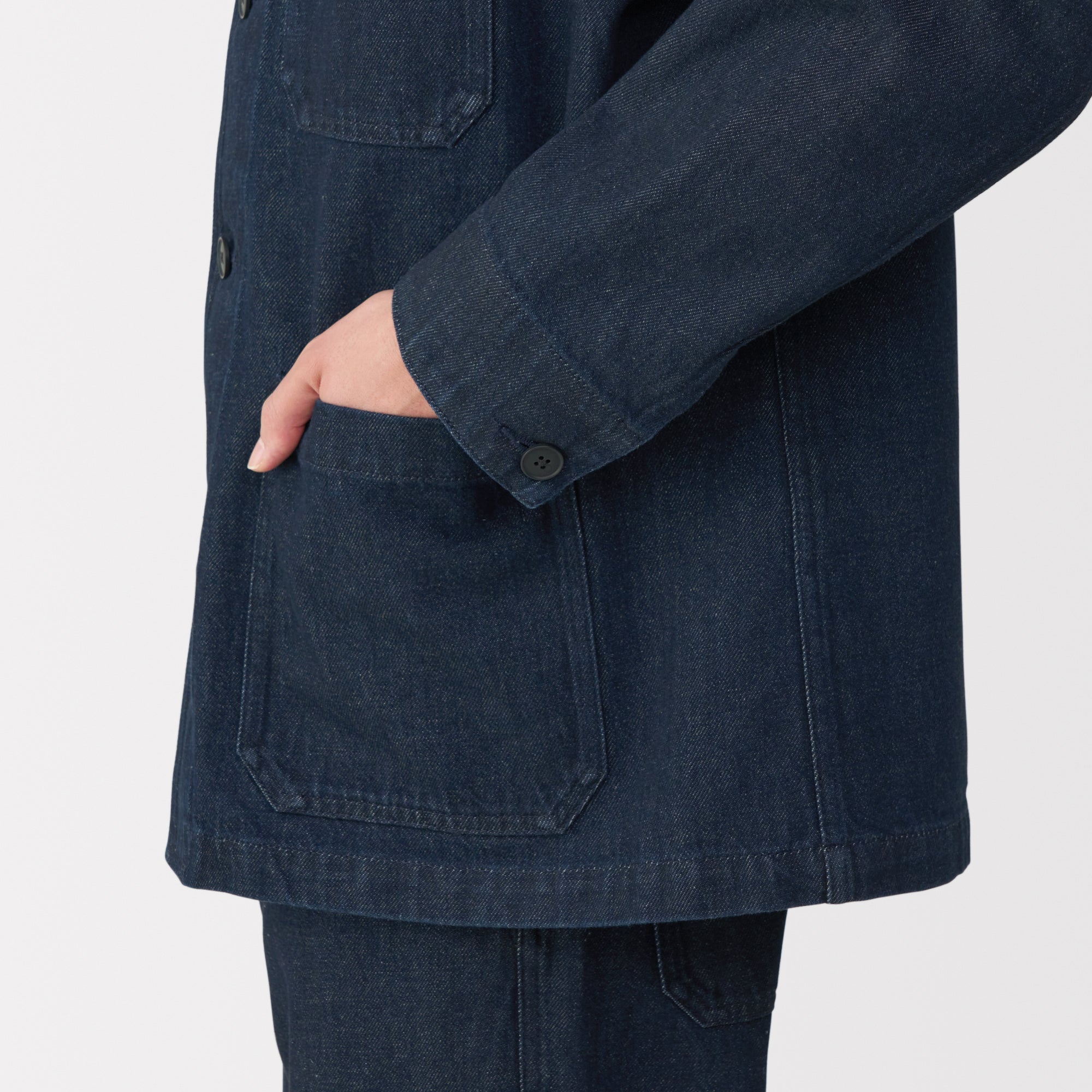 Men's Kapok Blend Denim Coverall Jacket