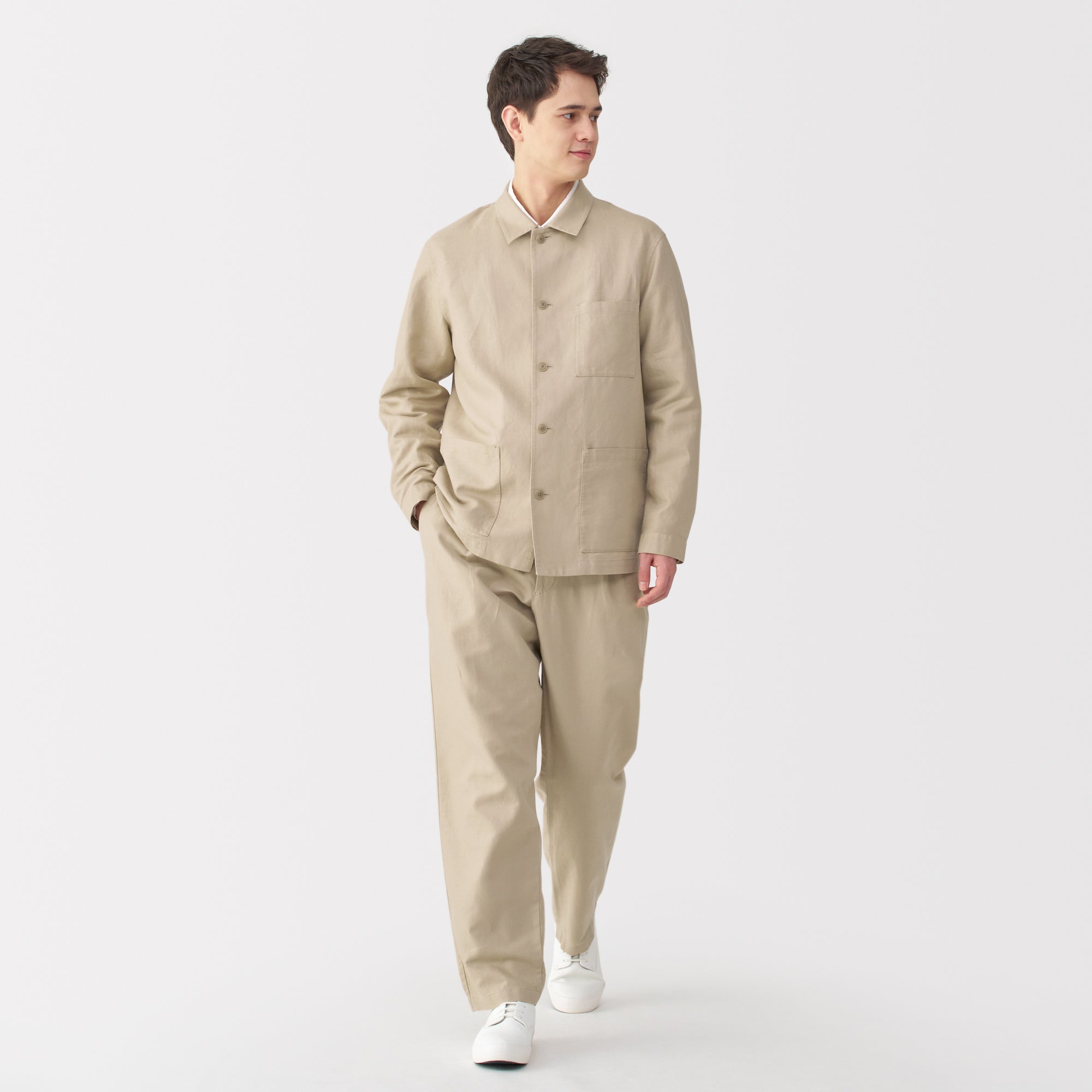 Men's Hemp Blend Twill Shirt Jacket