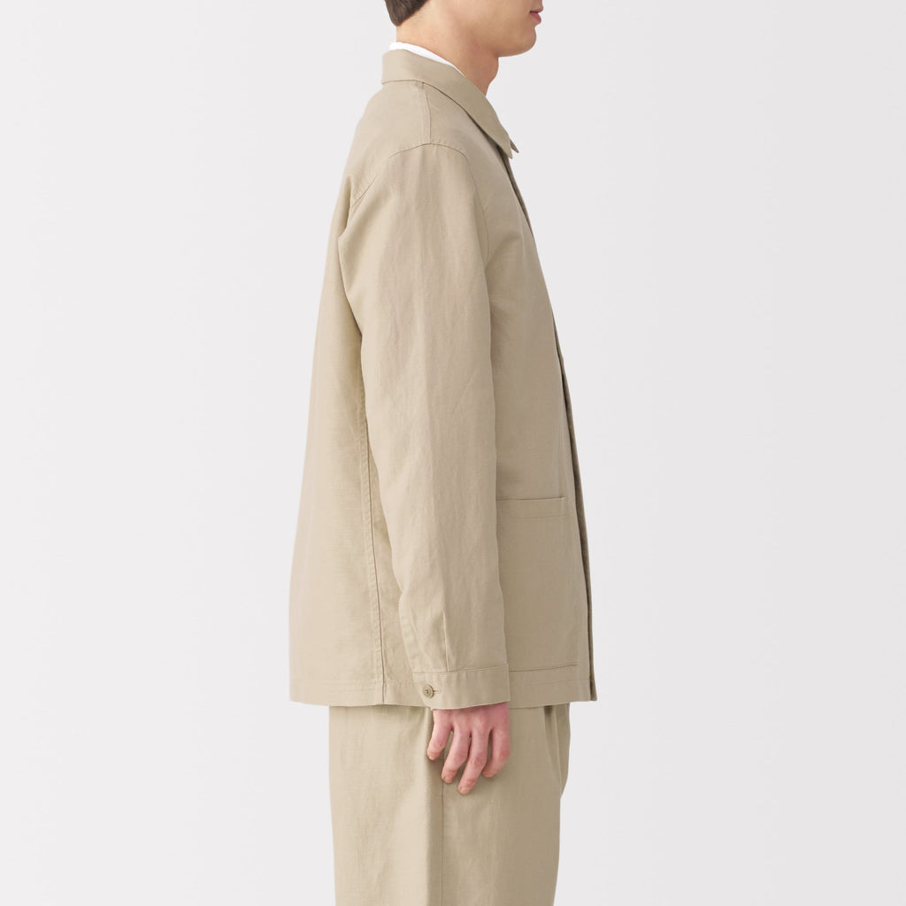 Men's Hemp Blend Twill Shirt Jacket