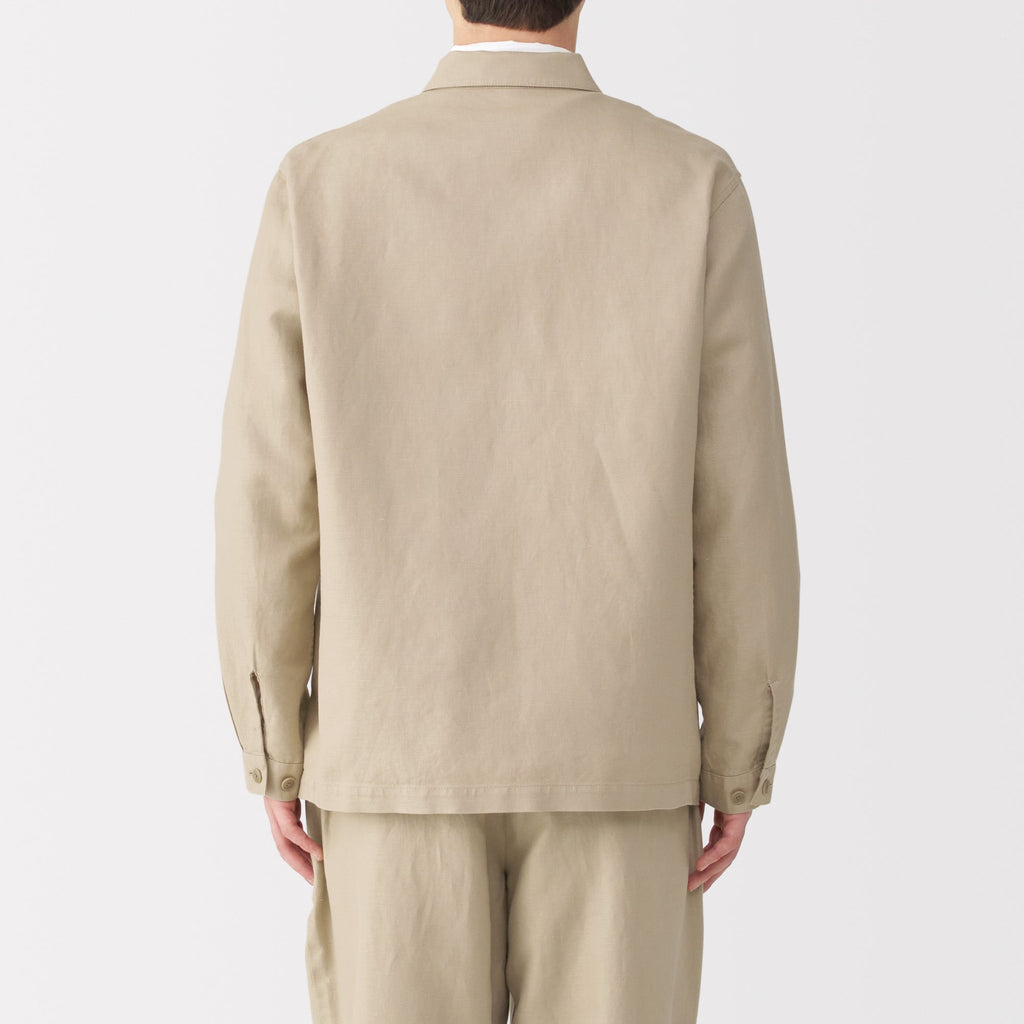 Men's Hemp Blend Twill Shirt Jacket