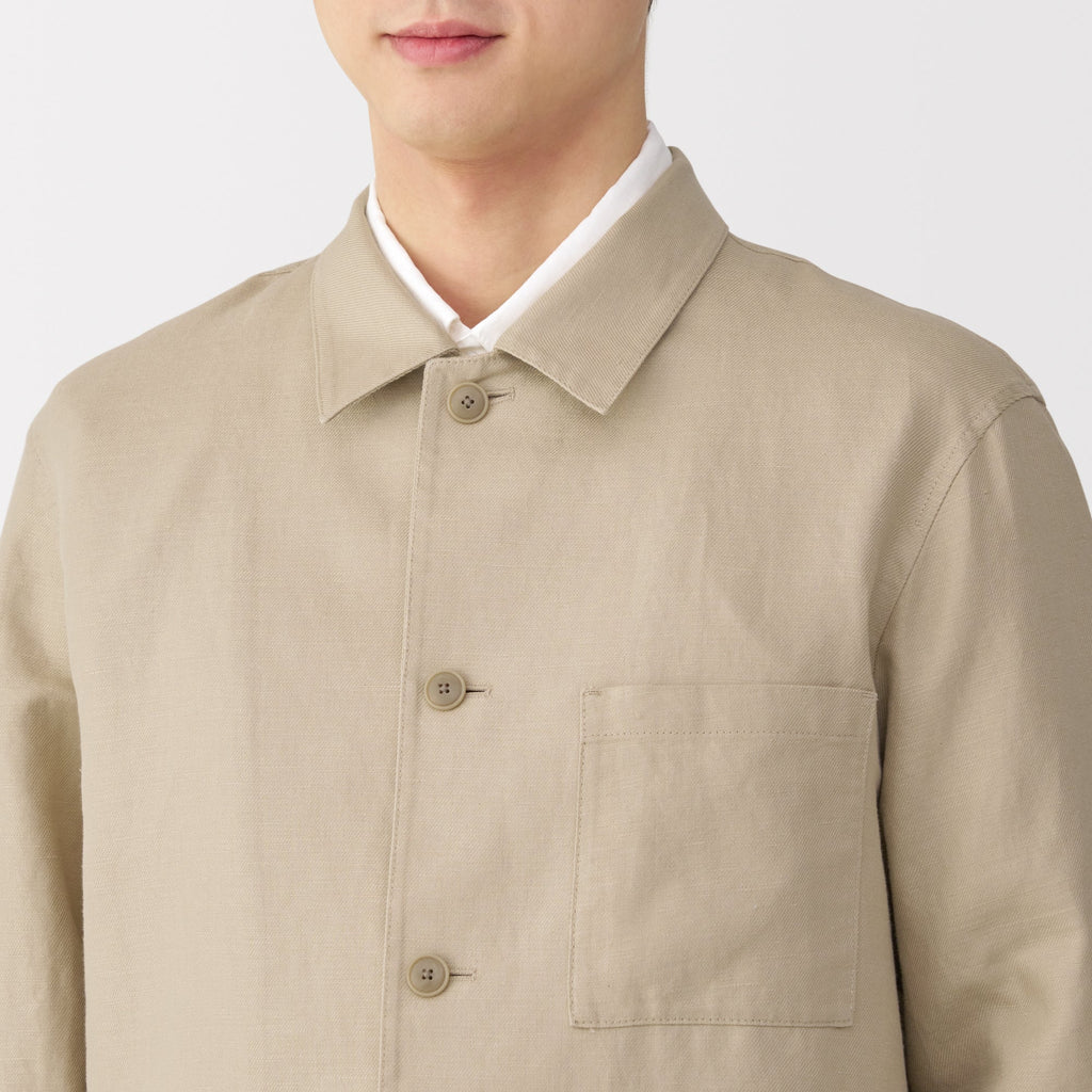 Men's Hemp Blend Twill Shirt Jacket