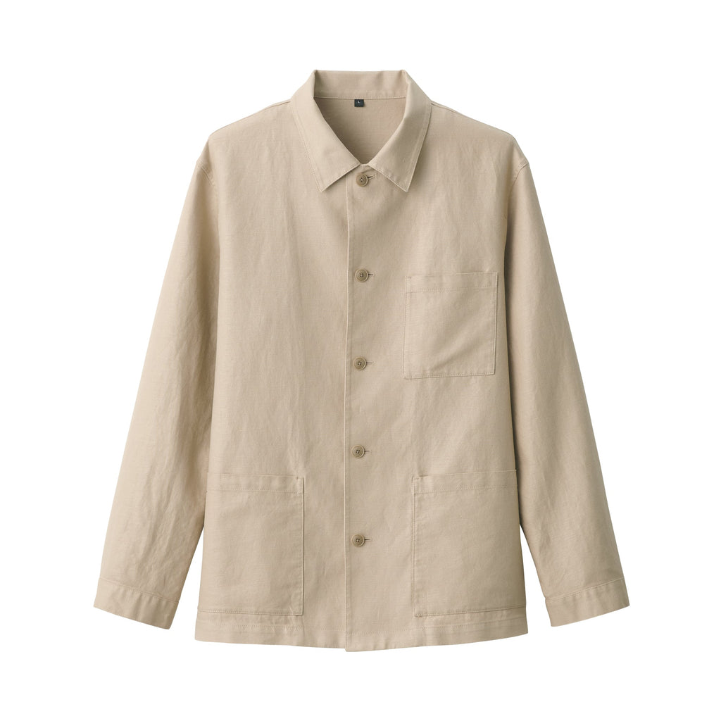Men's Hemp Blend Twill Shirt Jacket