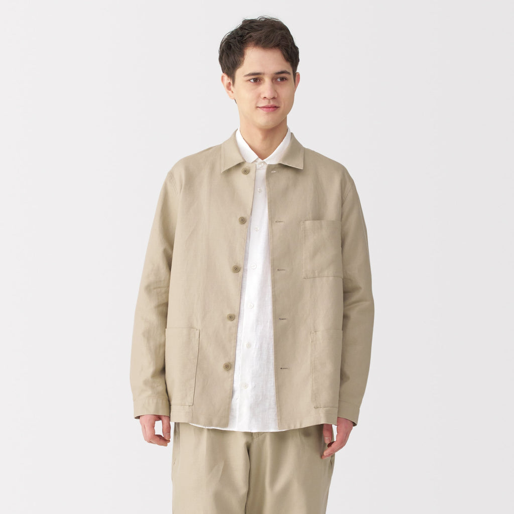 Men's Hemp Blend Twill Shirt Jacket