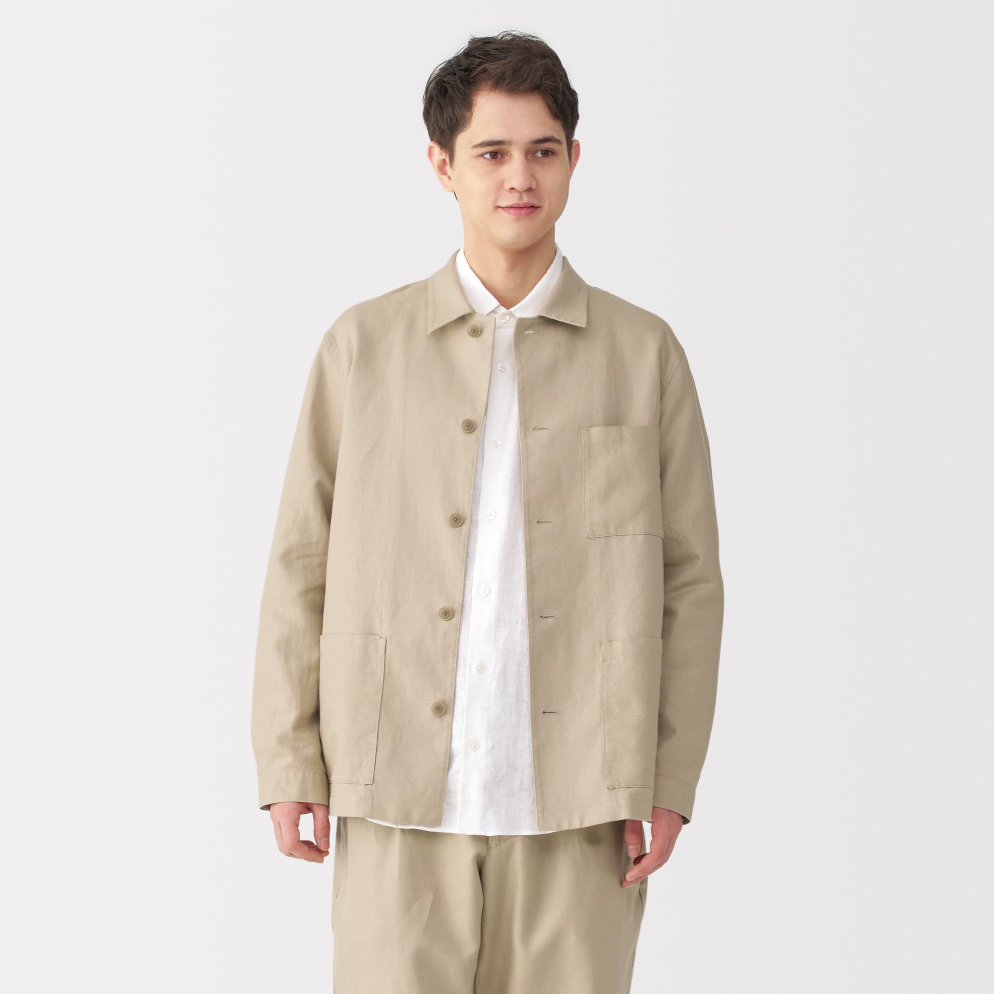 Men's Hemp Blend Twill Shirt Jacket