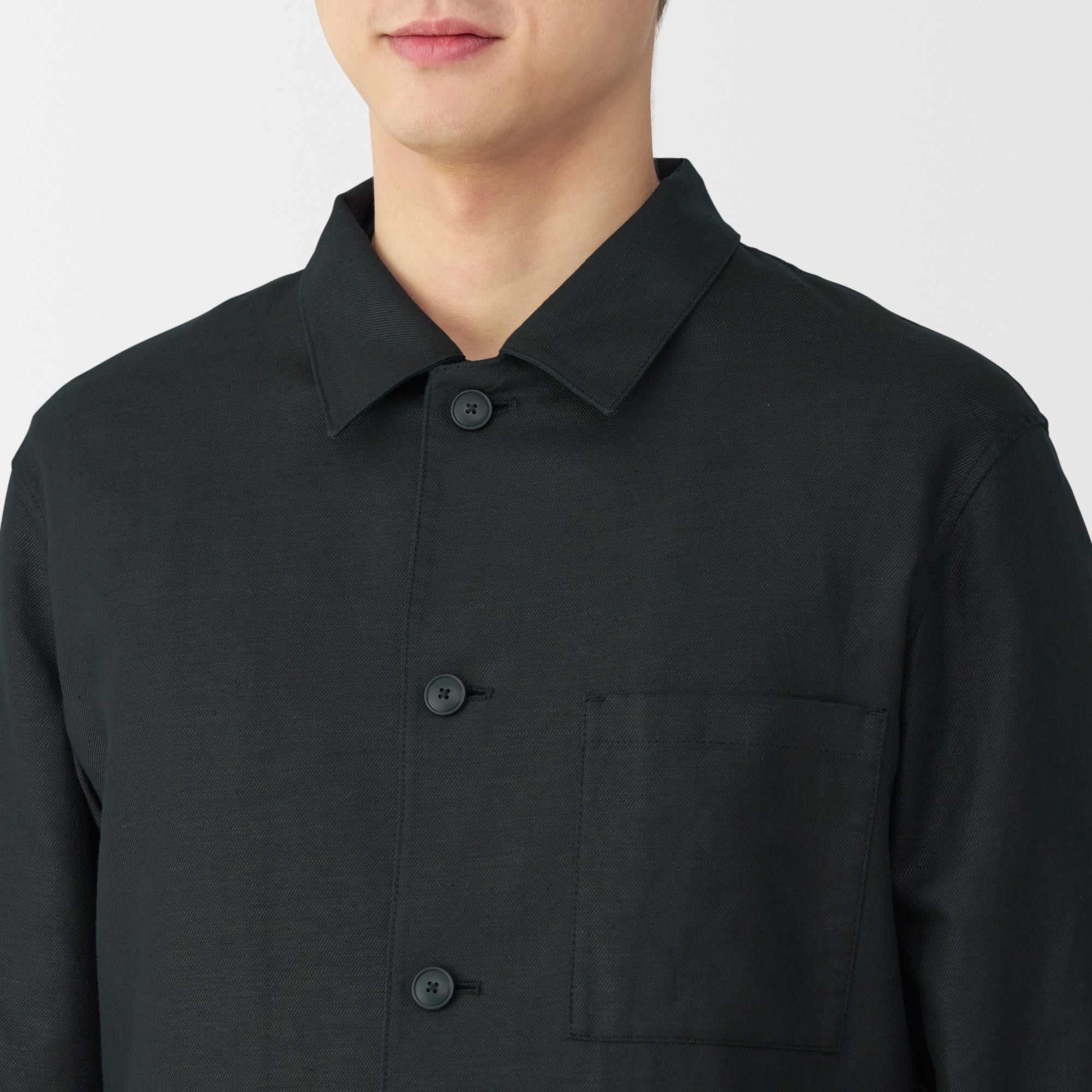 Men's Hemp Blend Twill Shirt Jacket