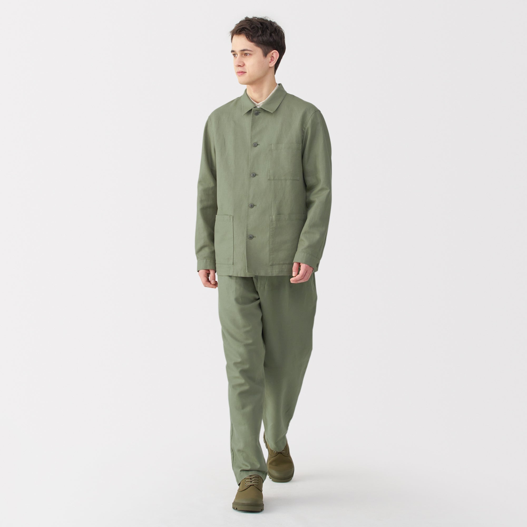 Men's Hemp Blend Twill Shirt Jacket