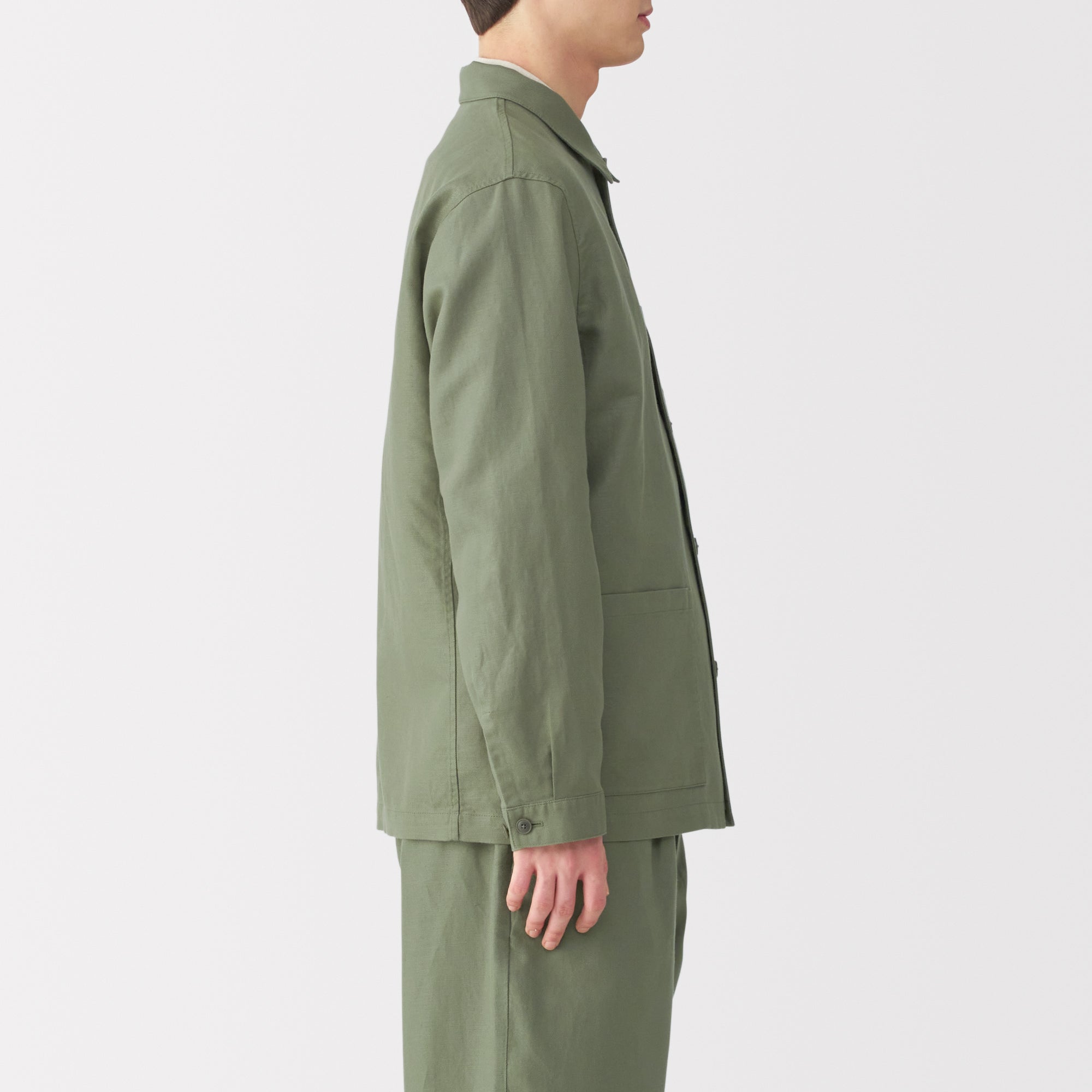 Men's Hemp Blend Twill Shirt Jacket