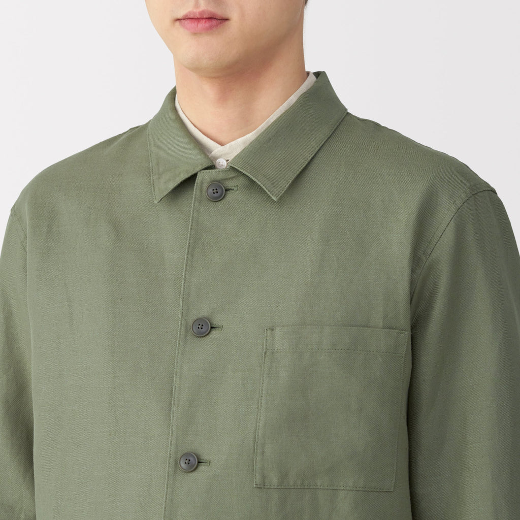 Men's Hemp Blend Twill Shirt Jacket