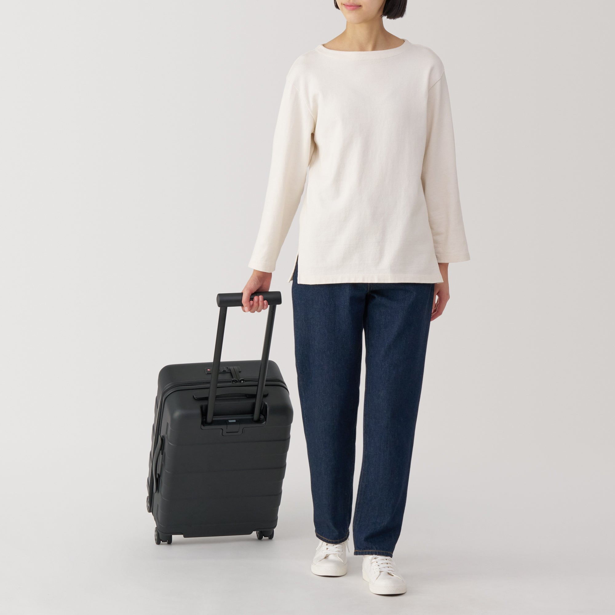 Adjustable Handle Front Open Hard Shell Suitcase 32L | Carry-On