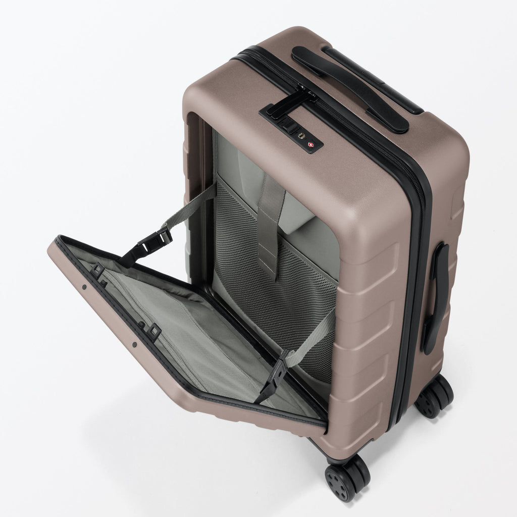 Adjustable Handle Front Open Hard Shell Suitcase 32L | Carry-On