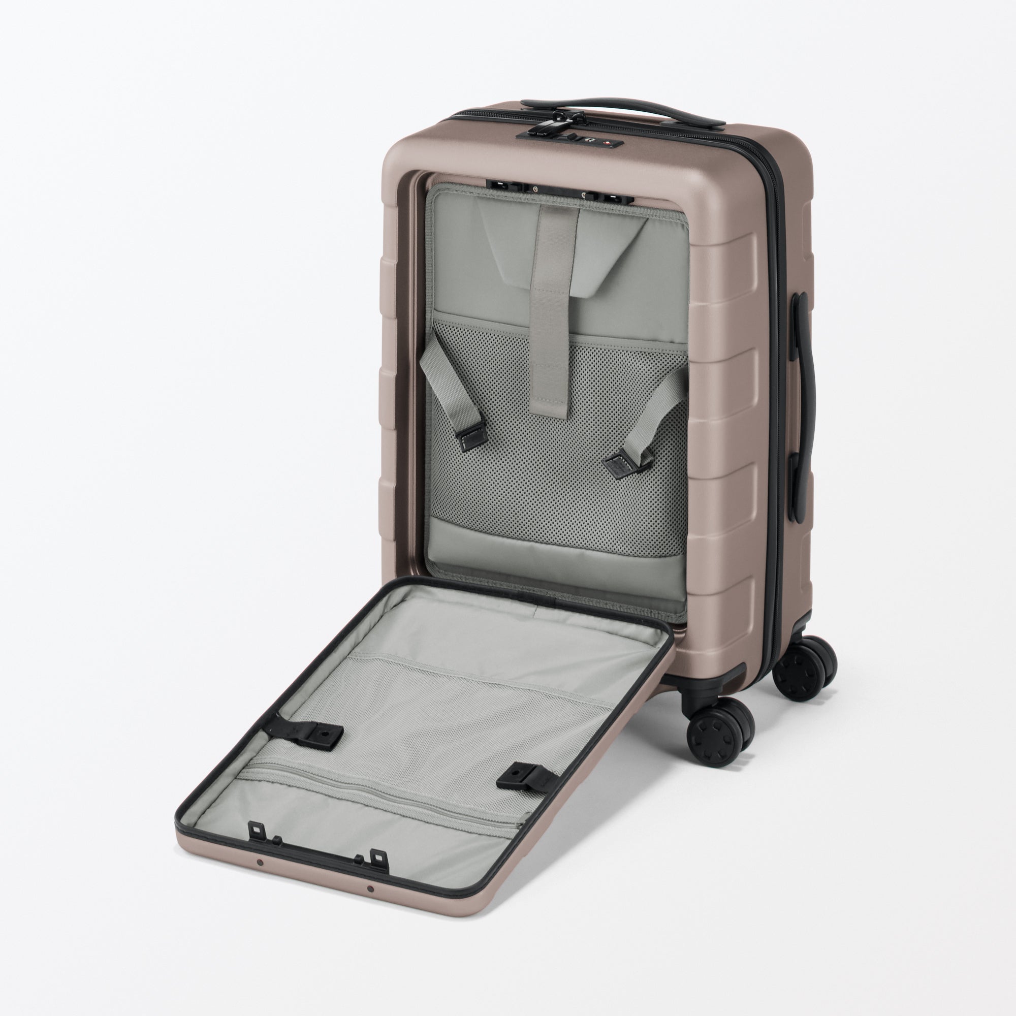 Adjustable Handle Front Open Hard Shell Suitcase 32L | Carry-On