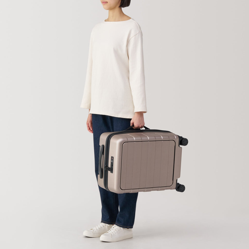 Adjustable Handle Front Open Hard Shell Suitcase 32L | Carry-On