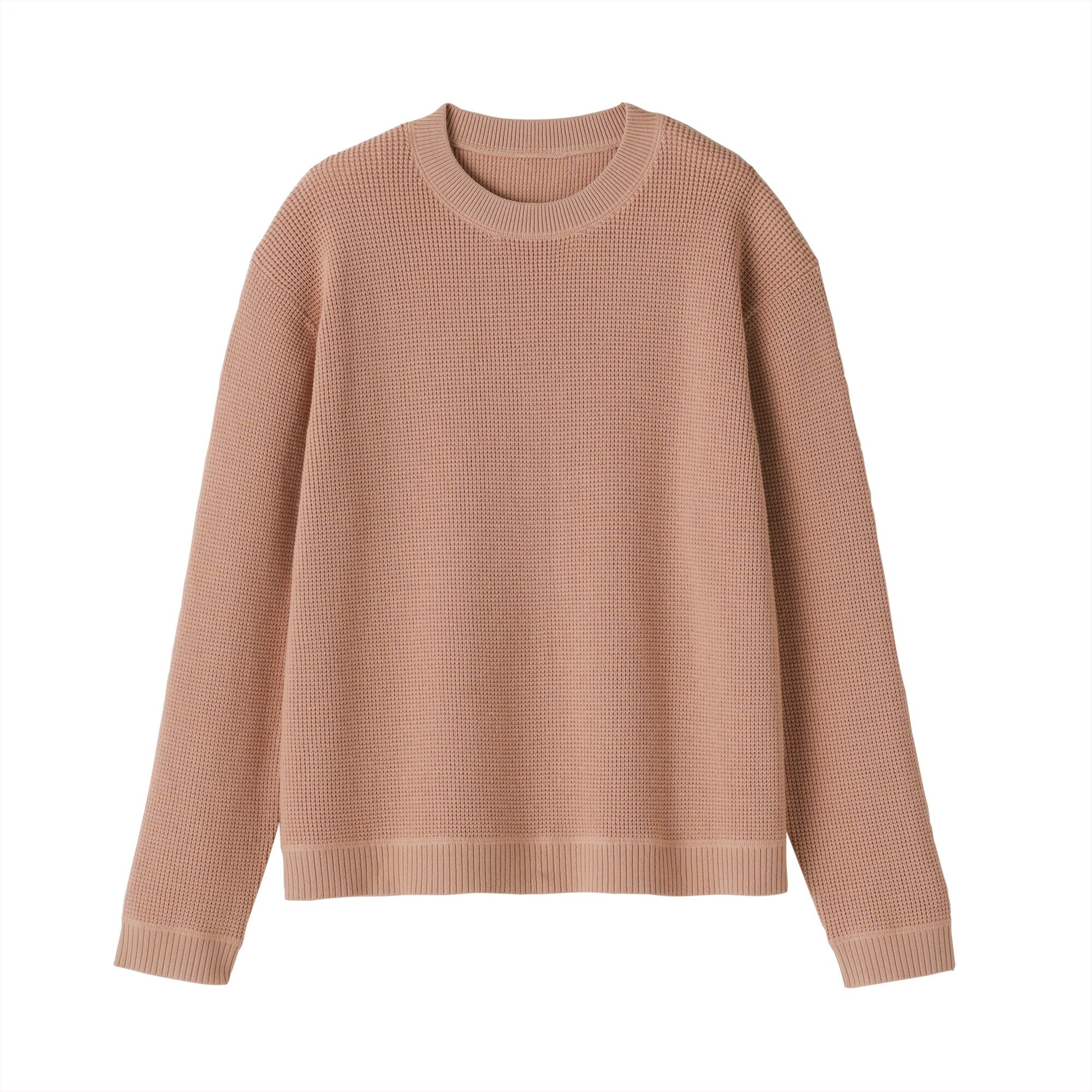 Women's Washable Waffle Knit Crewneck Sweater