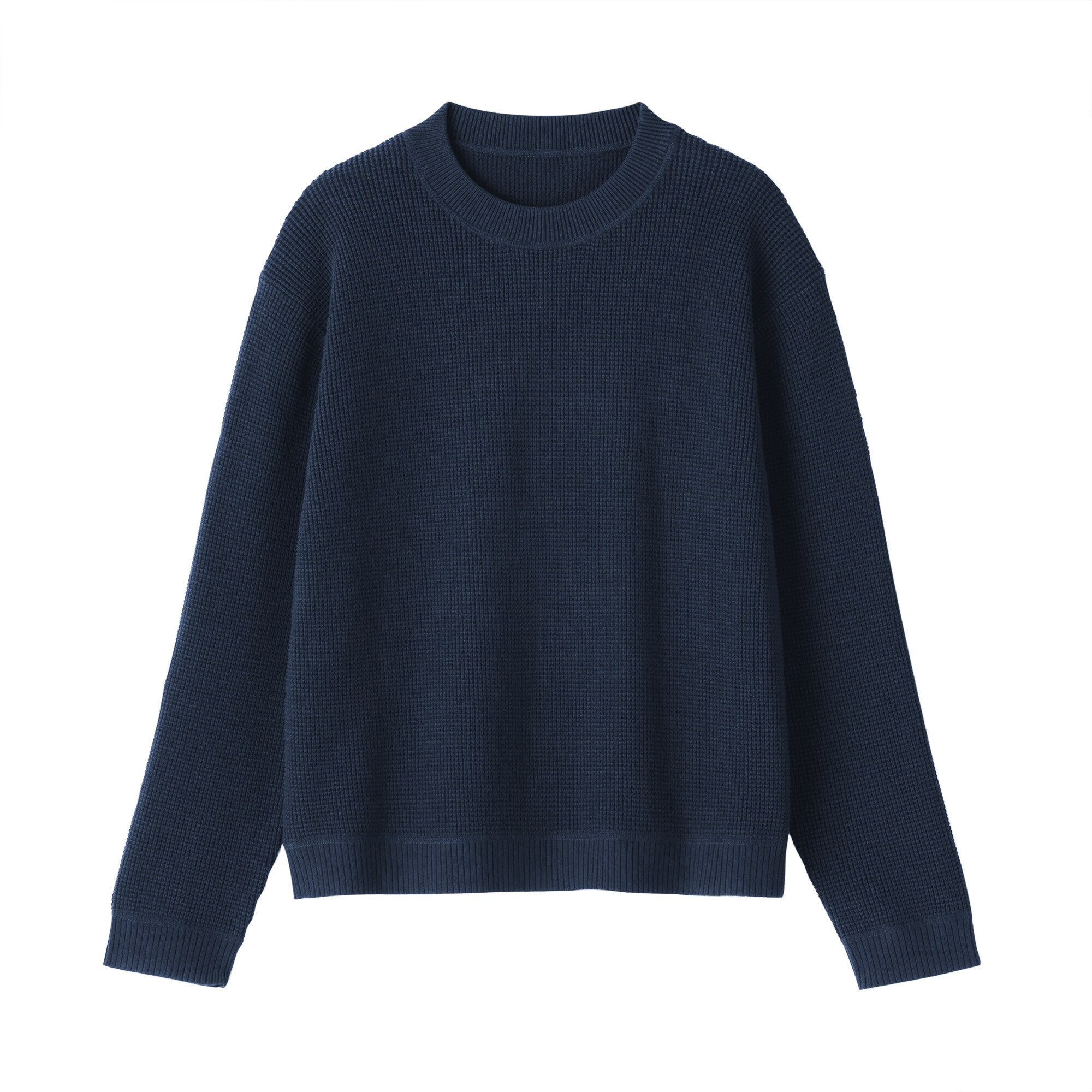 Women's Washable Waffle Knit Crewneck Sweater