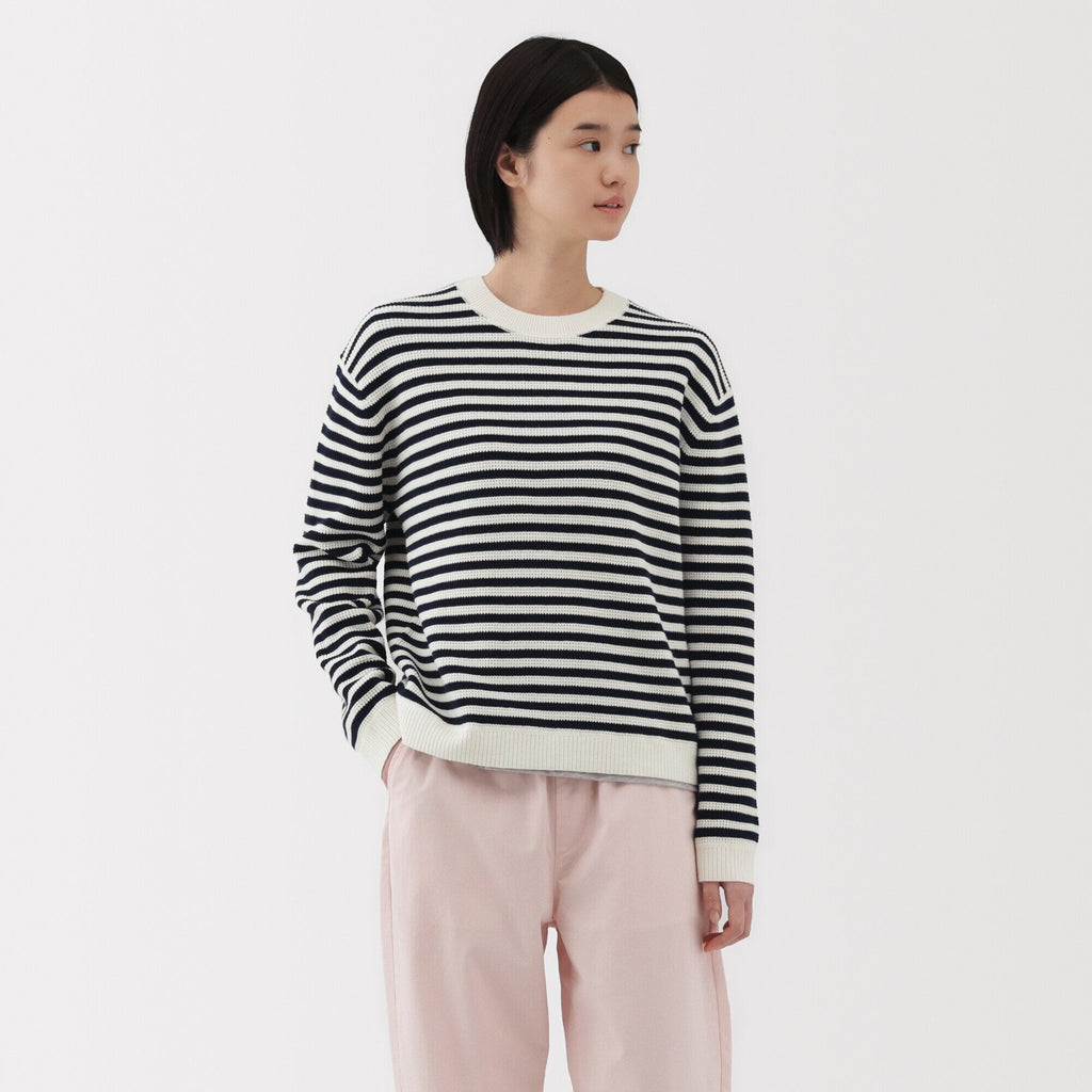 Women's Washable Waffle Knit Crewneck Sweater