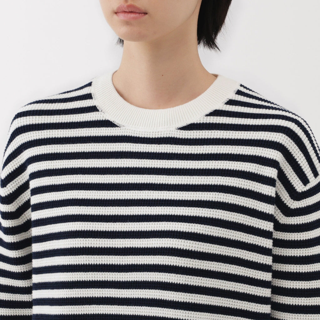 Women's Washable Waffle Knit Crewneck Sweater