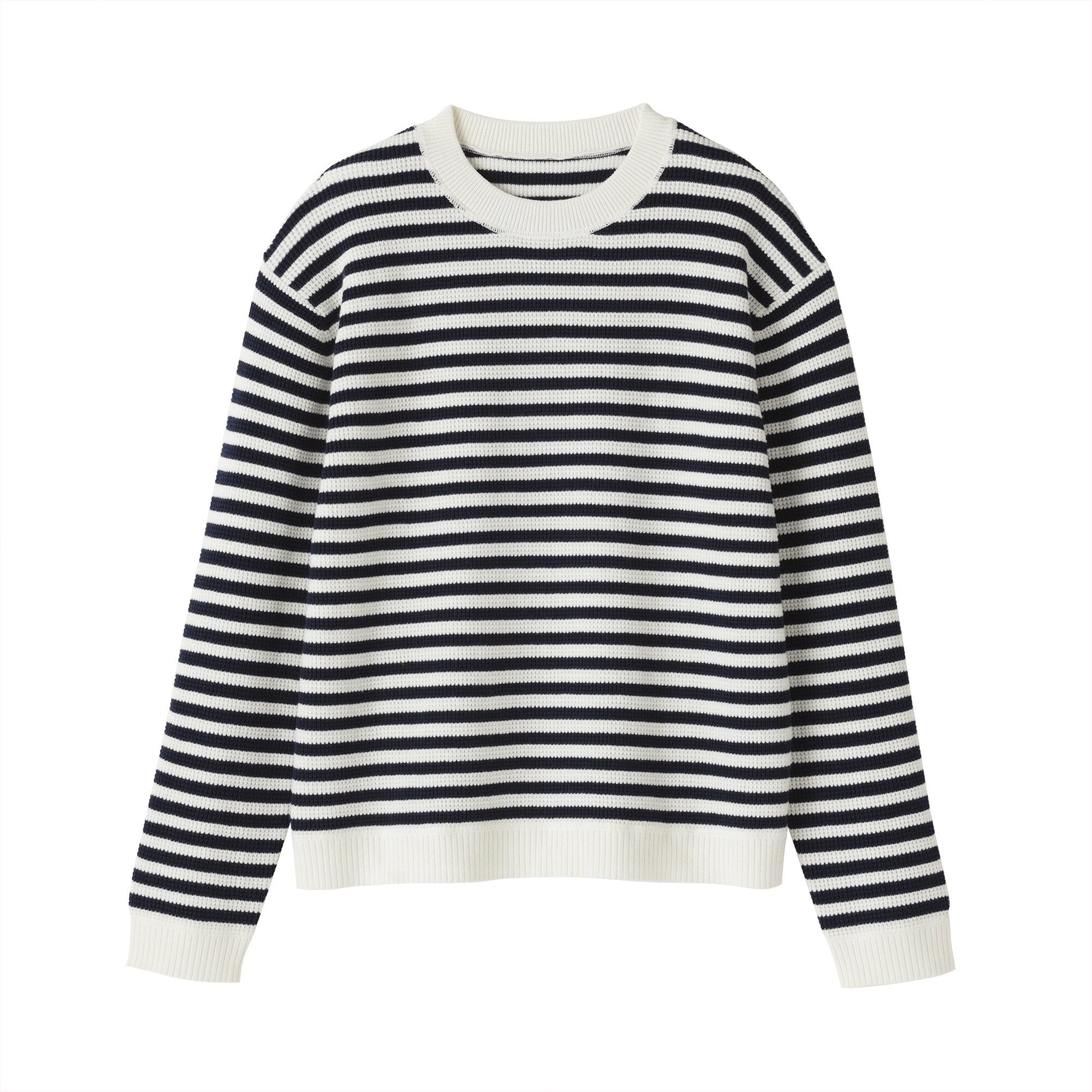 Women's Washable Waffle Knit Crewneck Sweater
