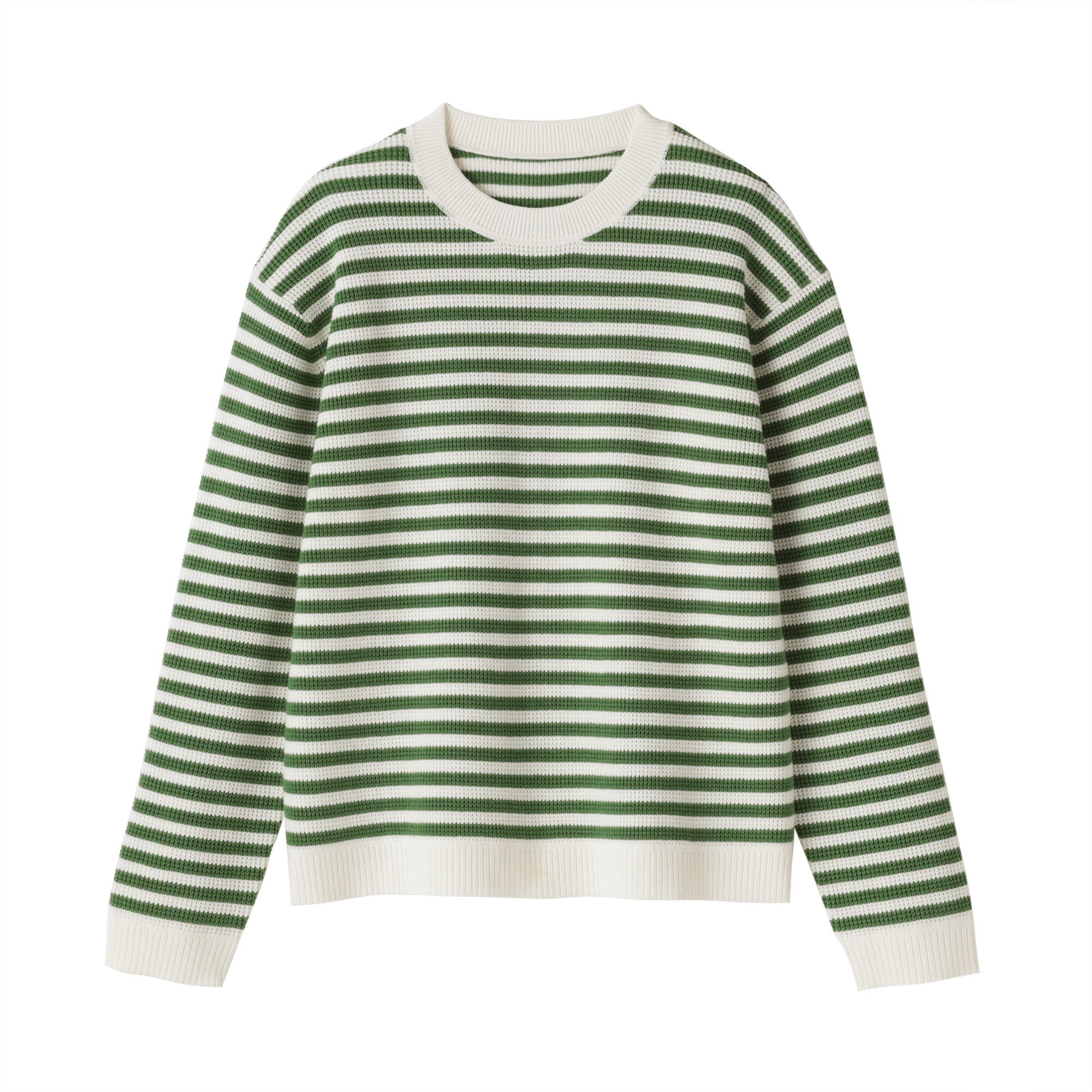 Women's Washable Waffle Knit Crewneck Sweater