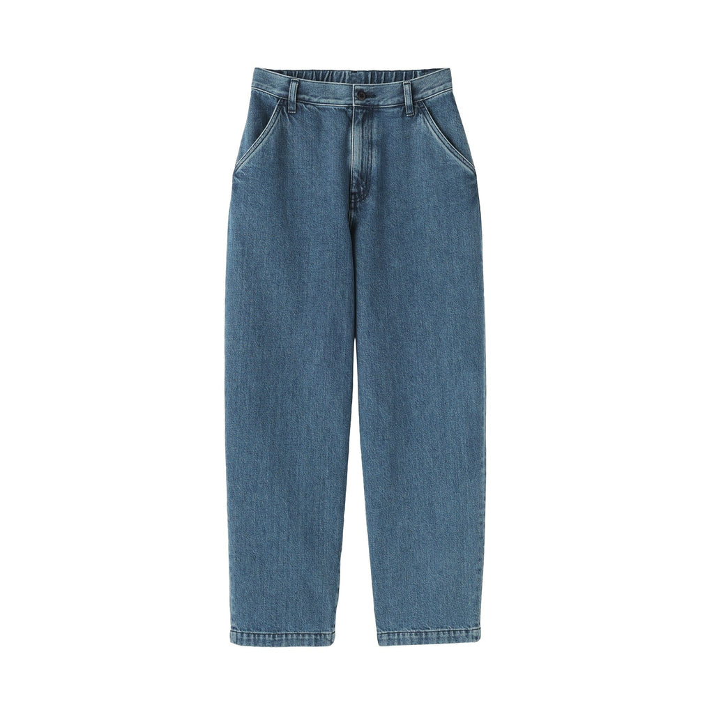 Kapok Blend Denim Wide Tapered Pants