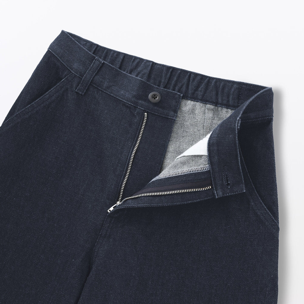 Kapok Blend Denim Wide Tapered Pants