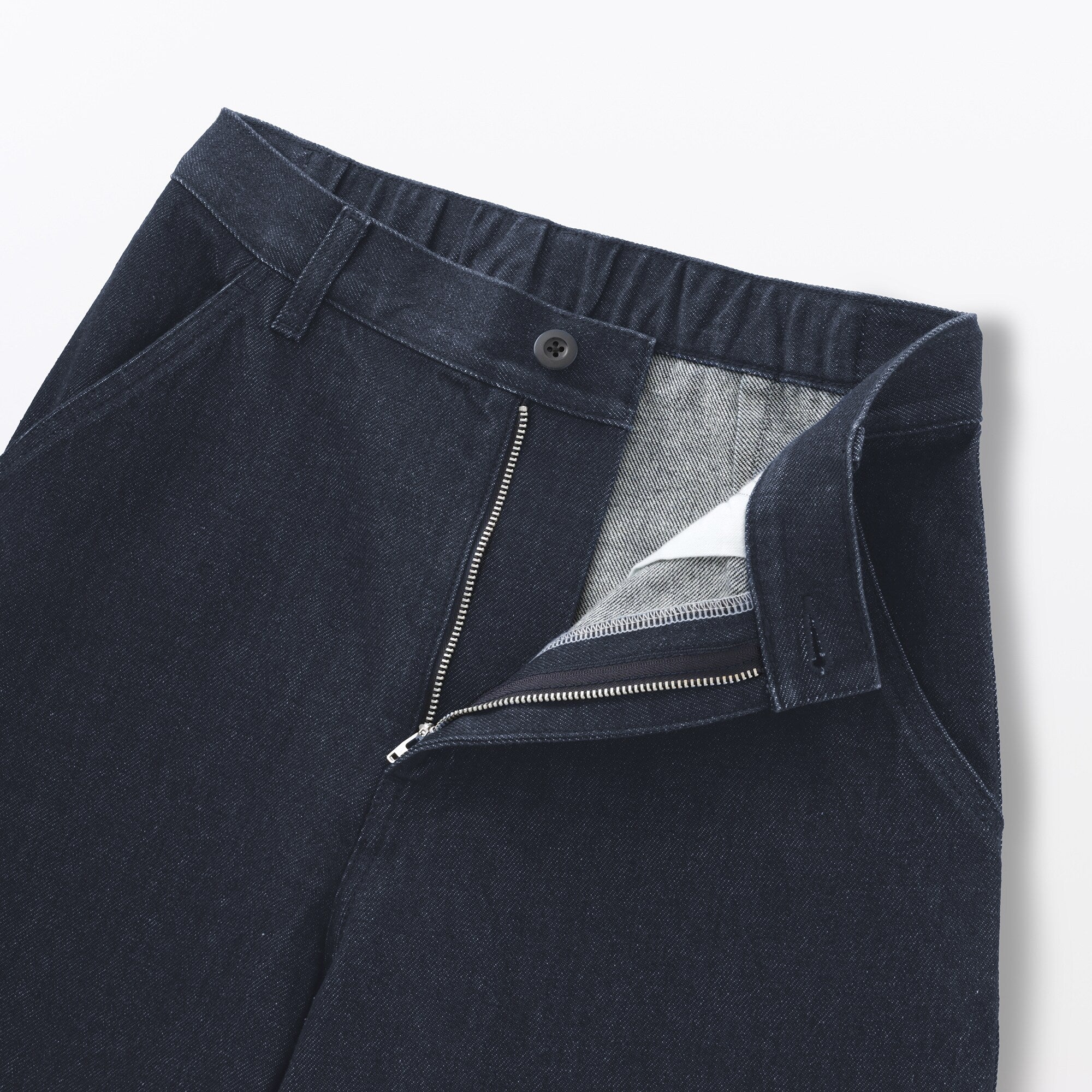 Kapok Blend Denim Wide Tapered Pants