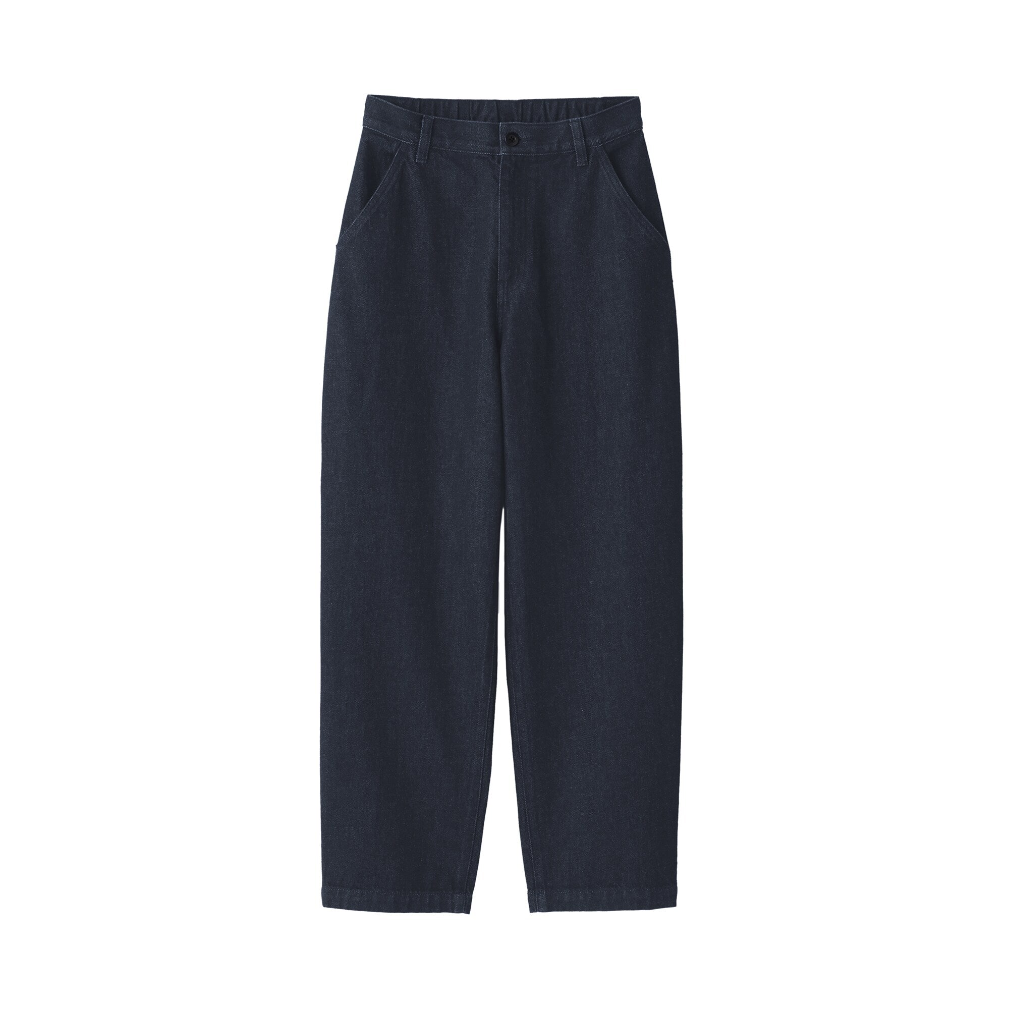 Kapok Blend Denim Wide Tapered Pants