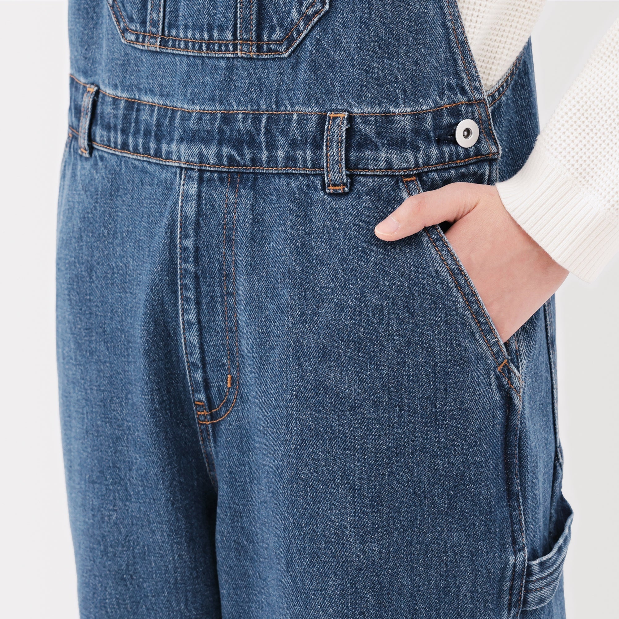 Kapok Blend Denim Overalls