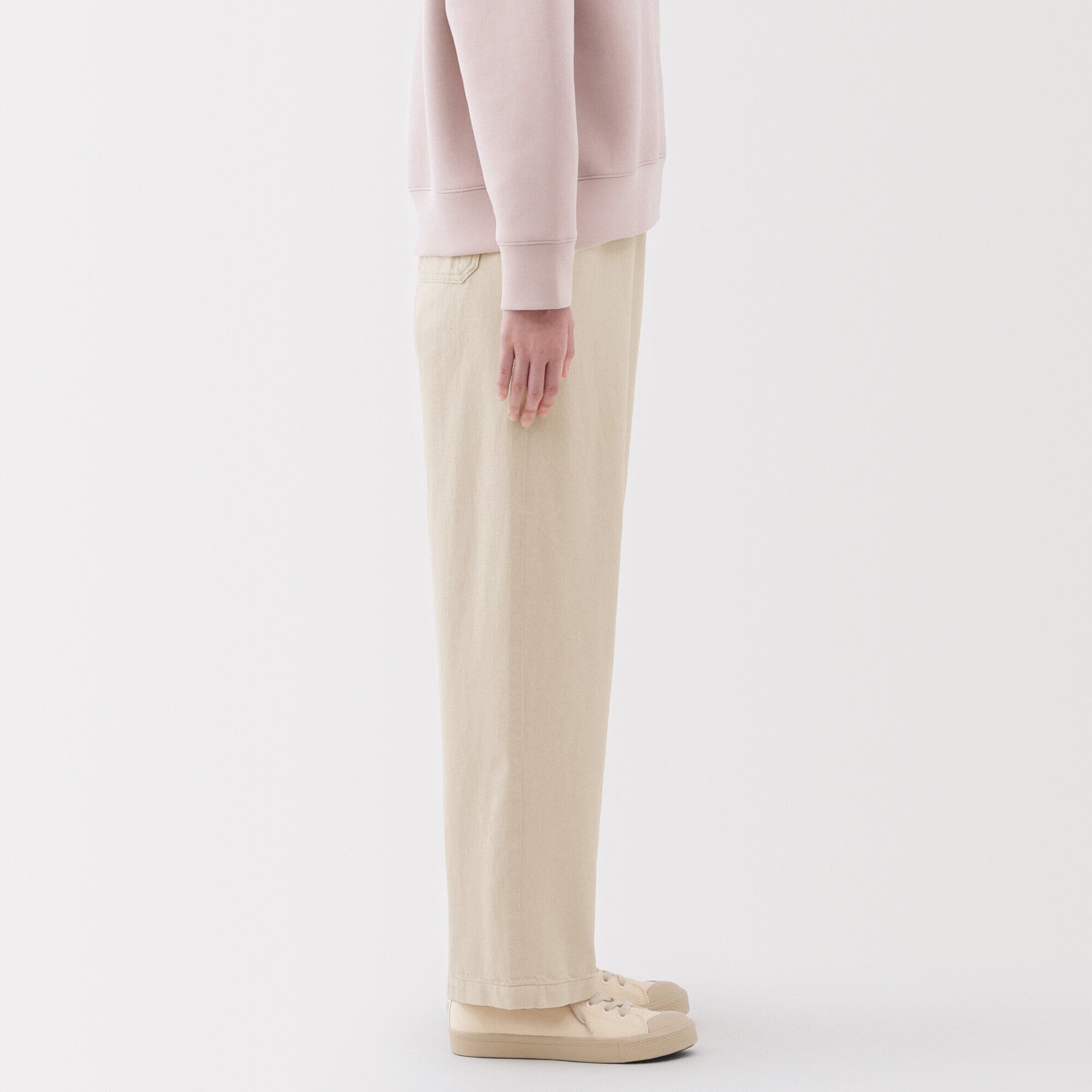 Kapok Blend Wide Tapered Pants