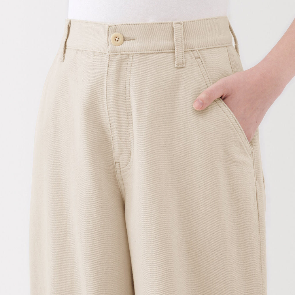 Kapok Blend Wide Tapered Pants