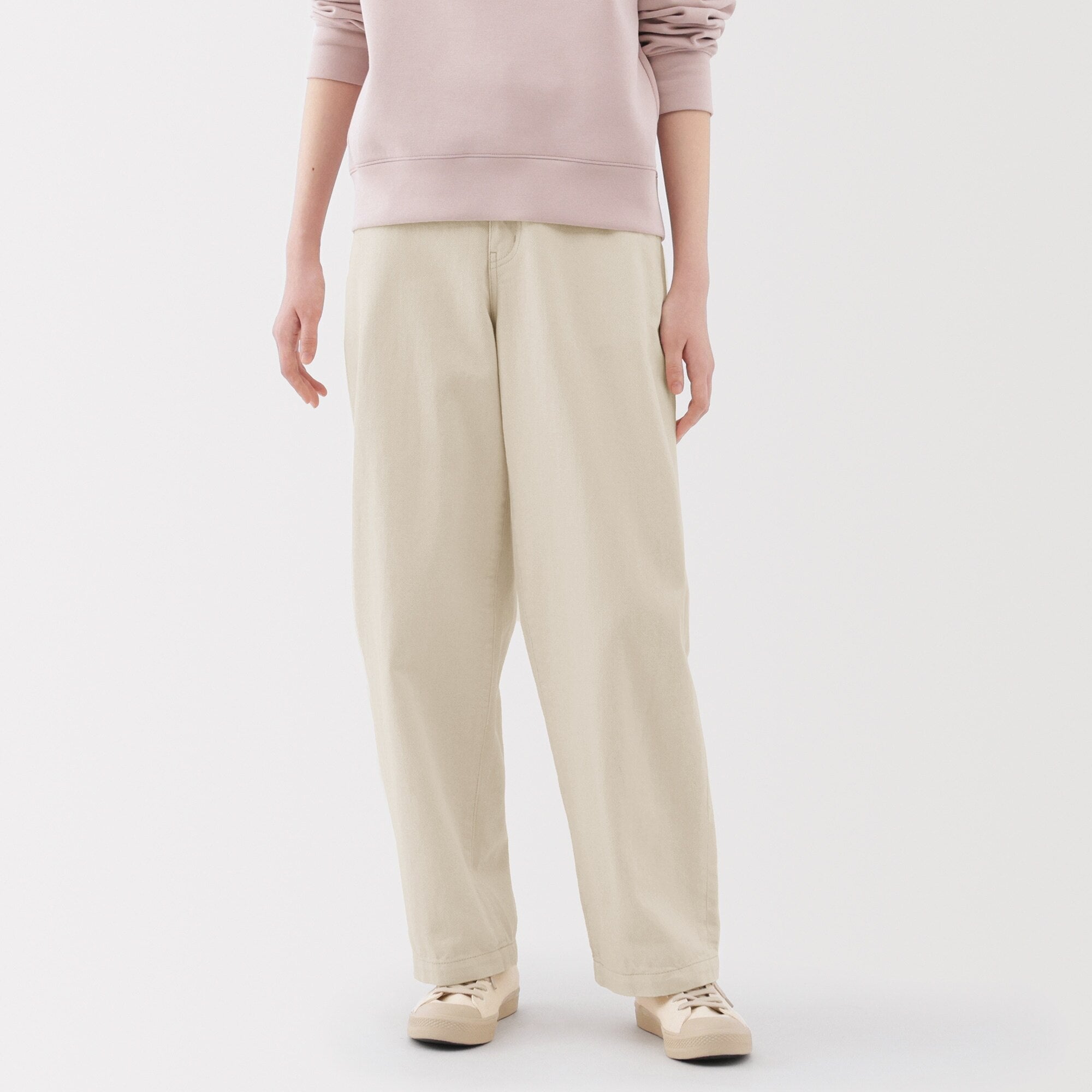Kapok Blend Wide Tapered Pants