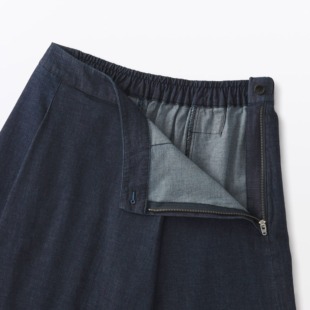 Women's Stretch Lightweight Denim Flared Skirt