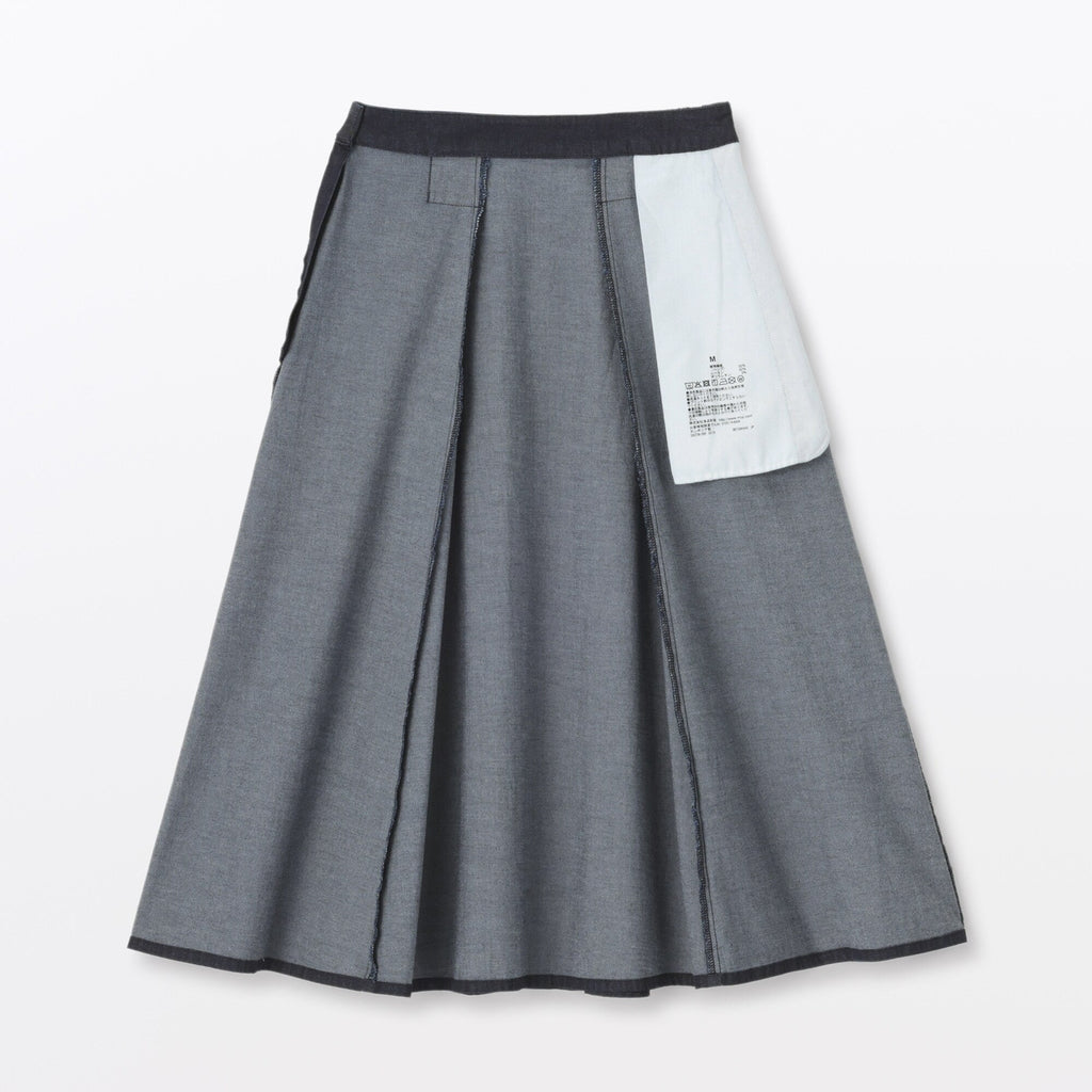 Women's Stretch Lightweight Denim Flared Skirt