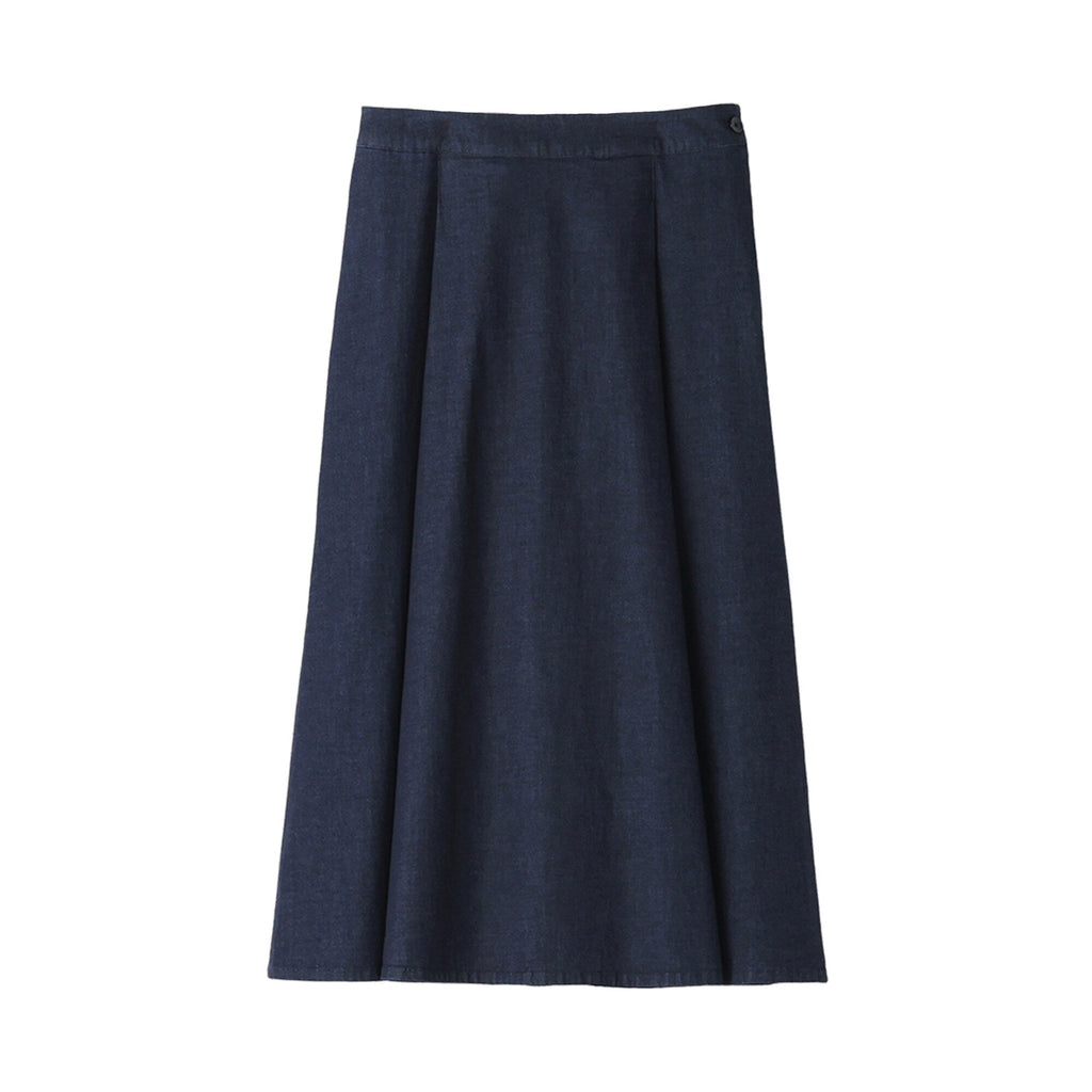 Women's Stretch Lightweight Denim Flared Skirt