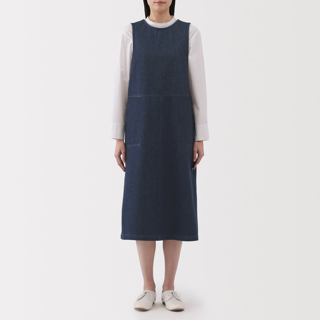 Women's Kapok Blend Denim Jumper Dress