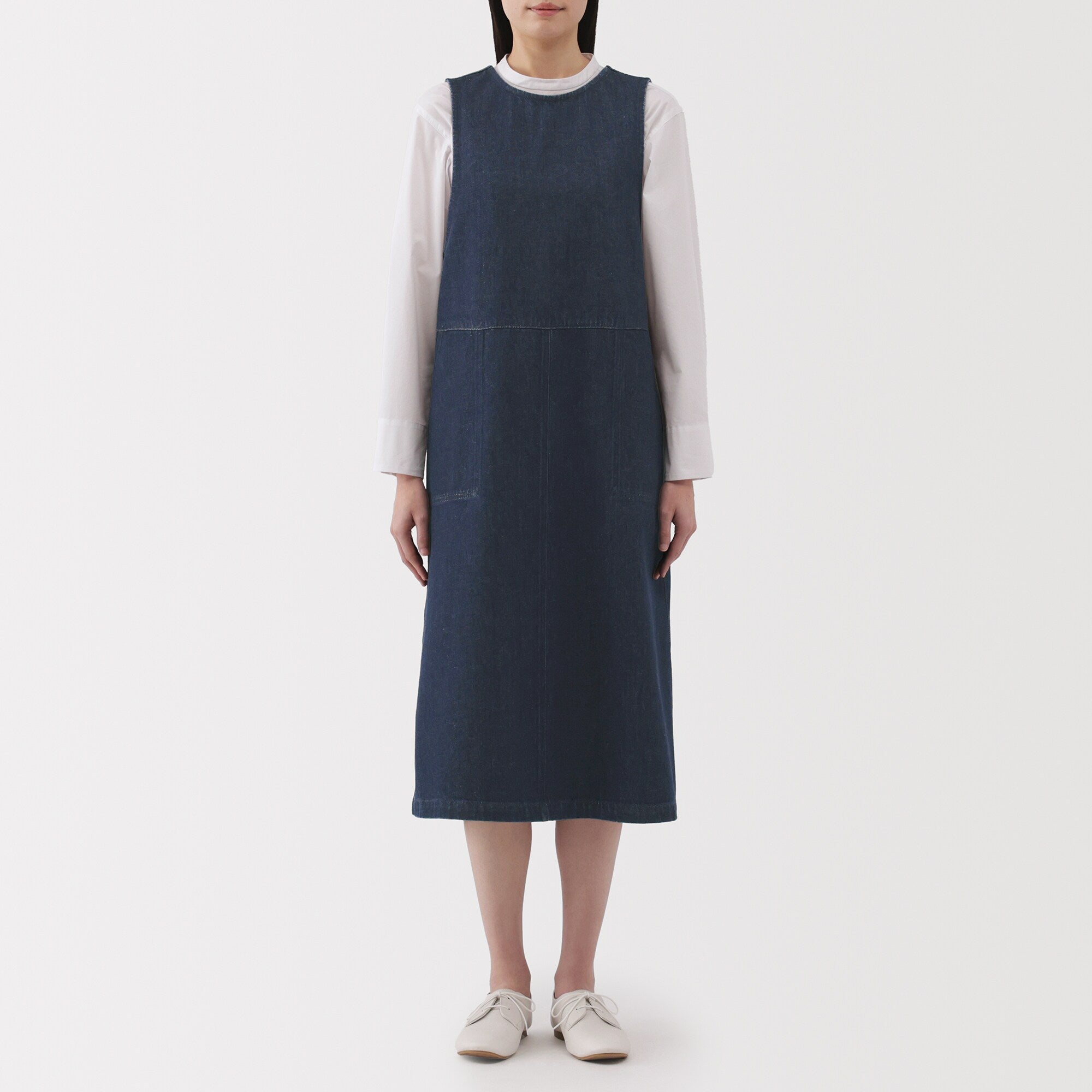 Women's Kapok Blend Denim Jumper Dress