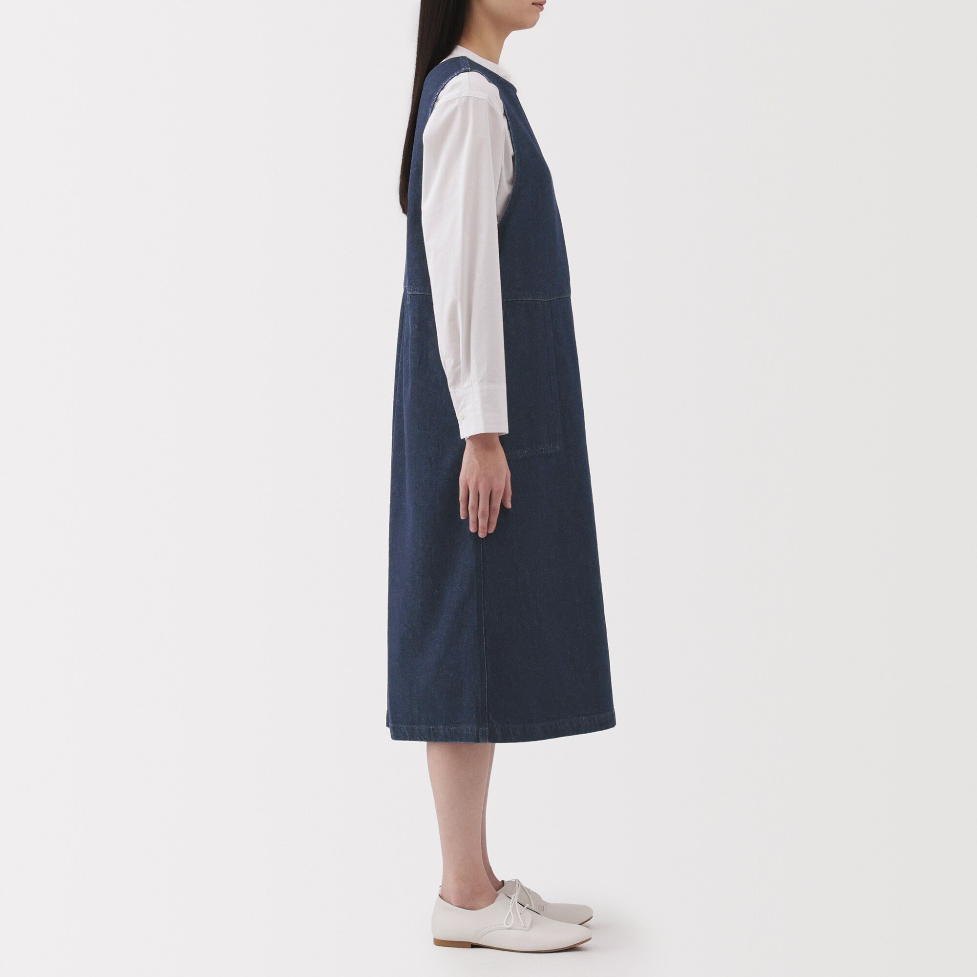 Women's Kapok Blend Denim Jumper Dress