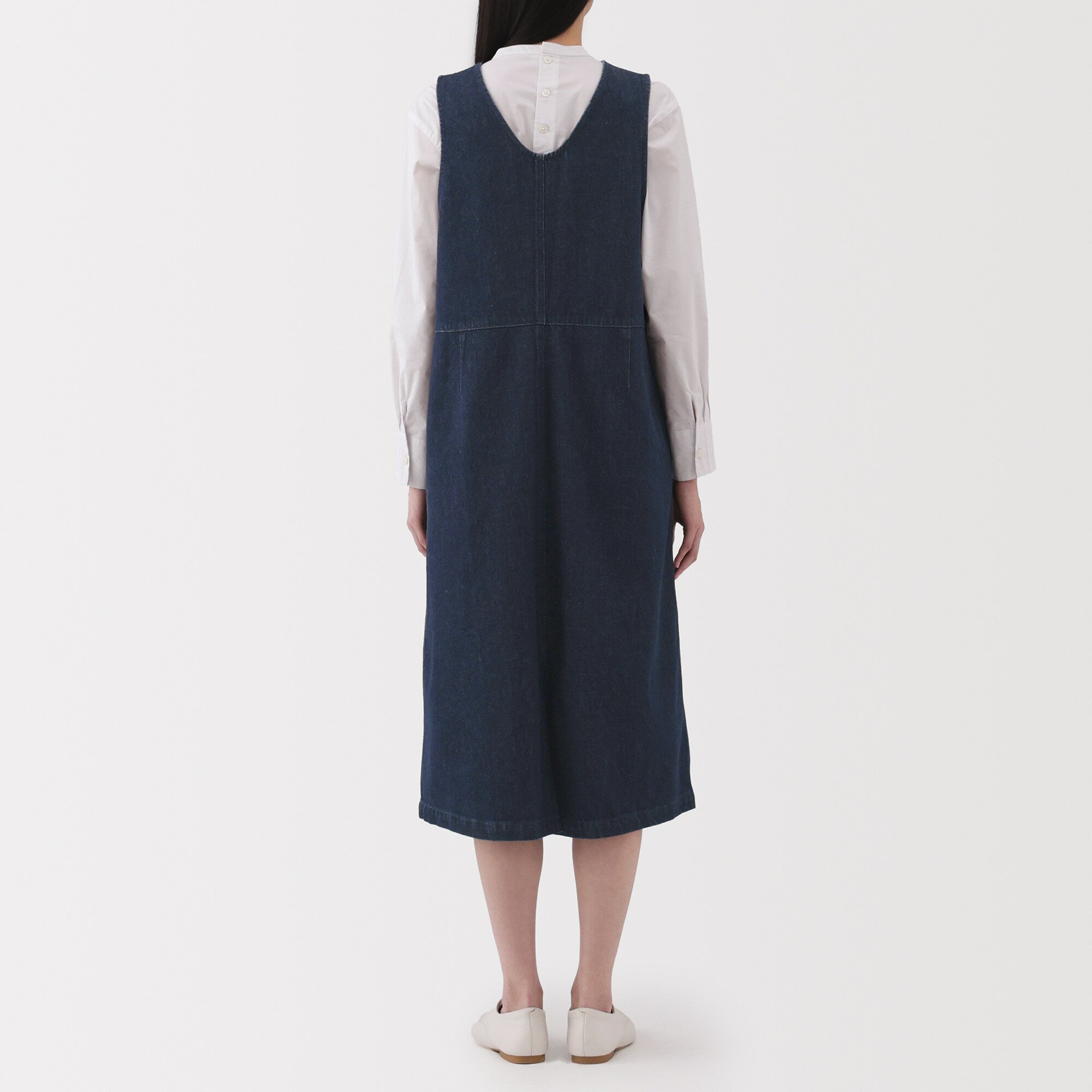 Women's Kapok Blend Denim Jumper Dress