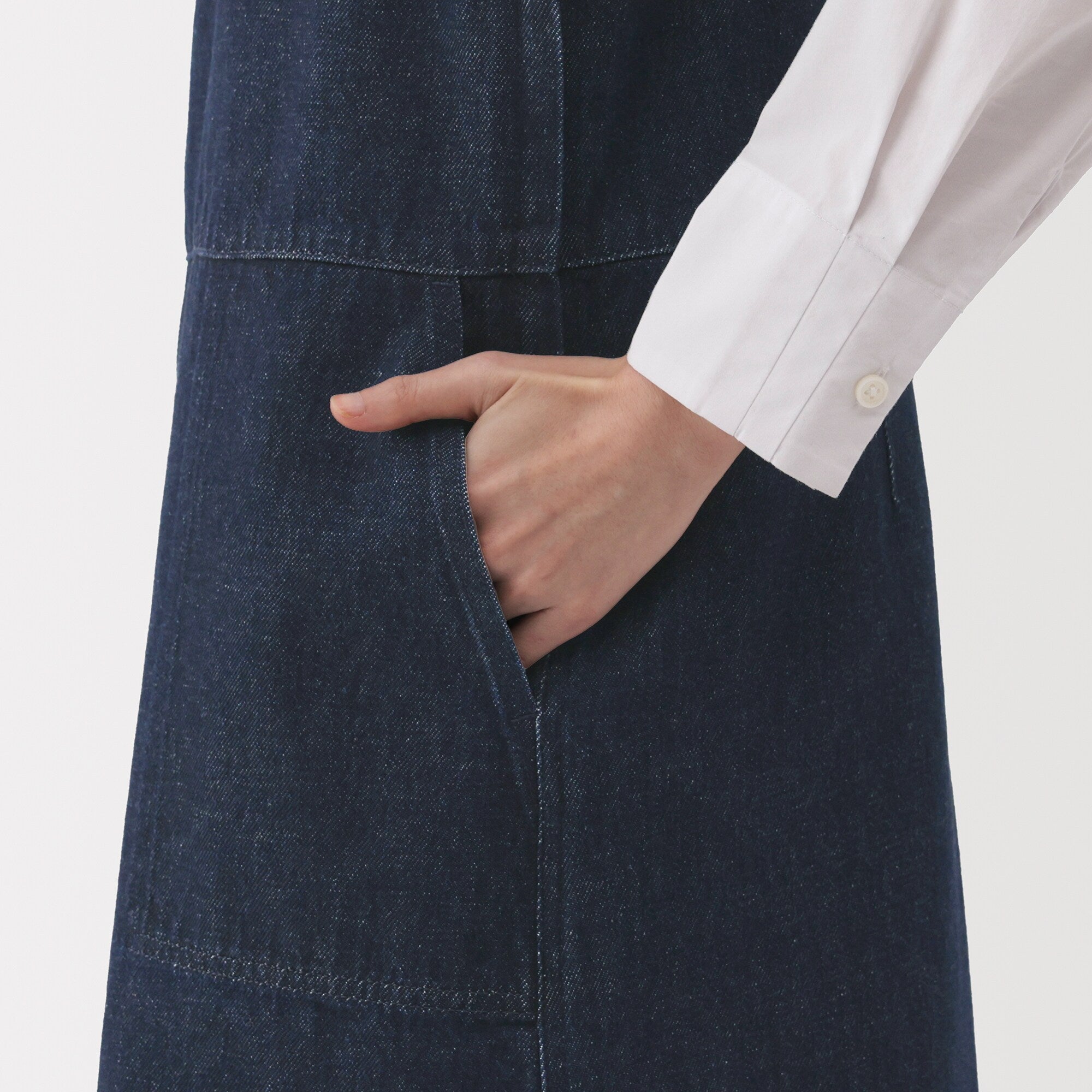 Women's Kapok Blend Denim Jumper Dress