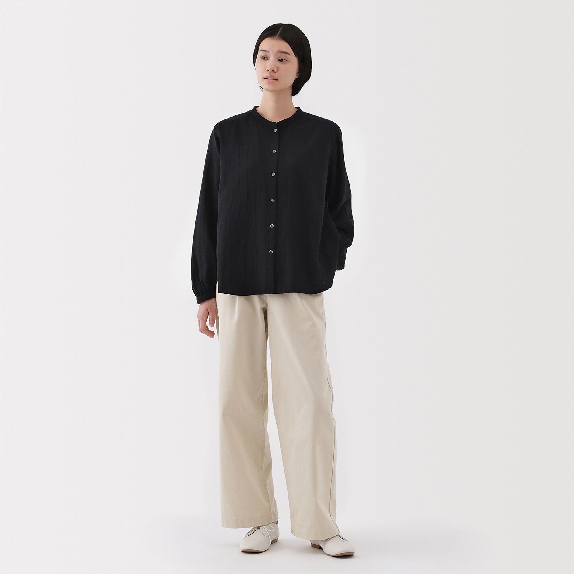 Women's Kapok Blend Double Gauze Blouse