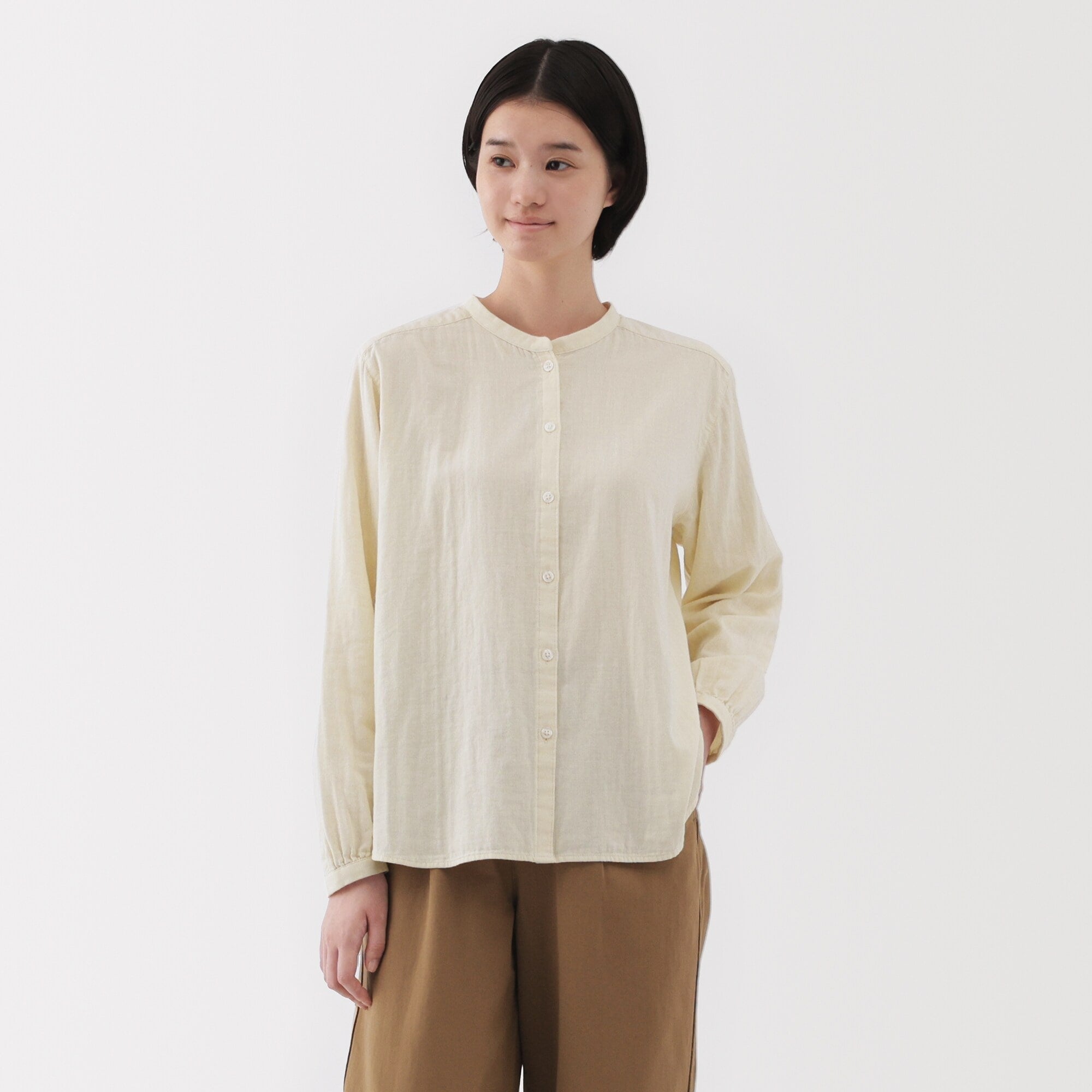 Women's Kapok Blend Double Gauze Blouse