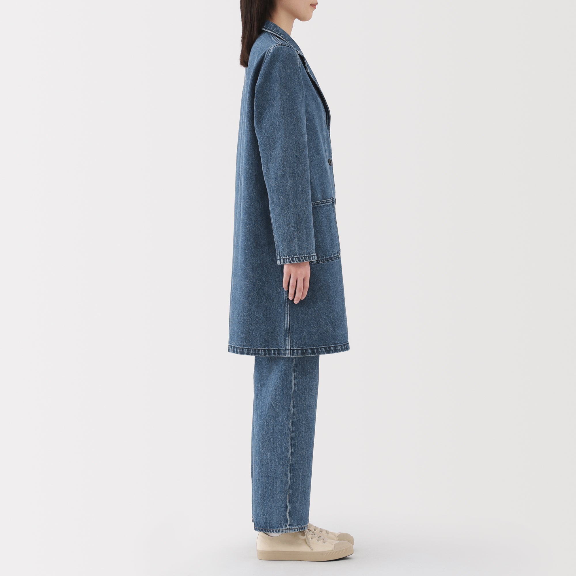 Kapok Blend Denim Coat