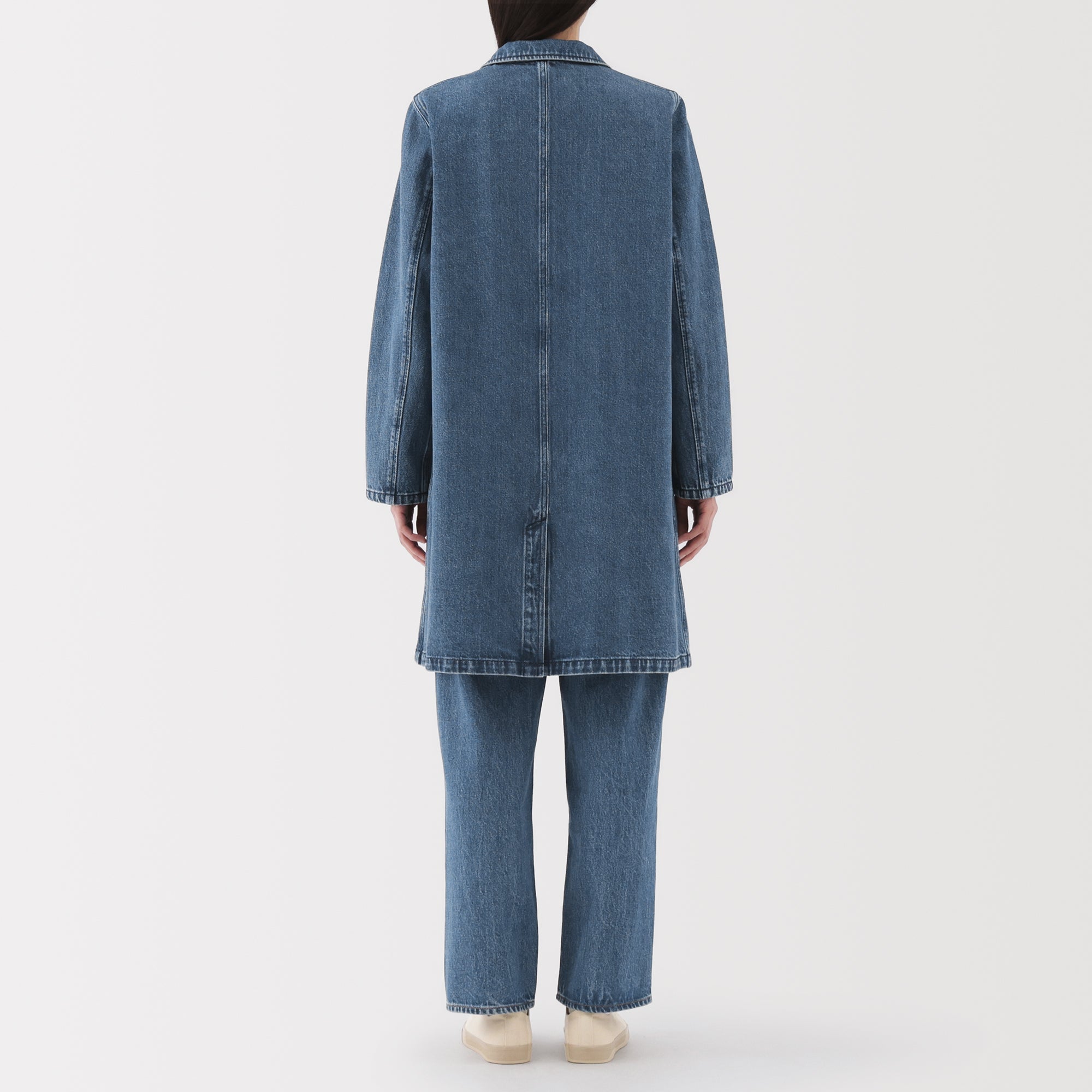 Kapok Blend Denim Coat