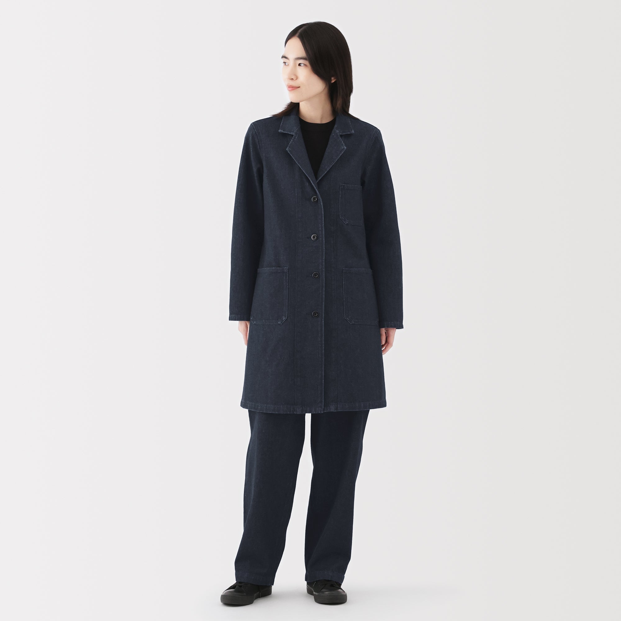 Kapok Blend Denim Coat